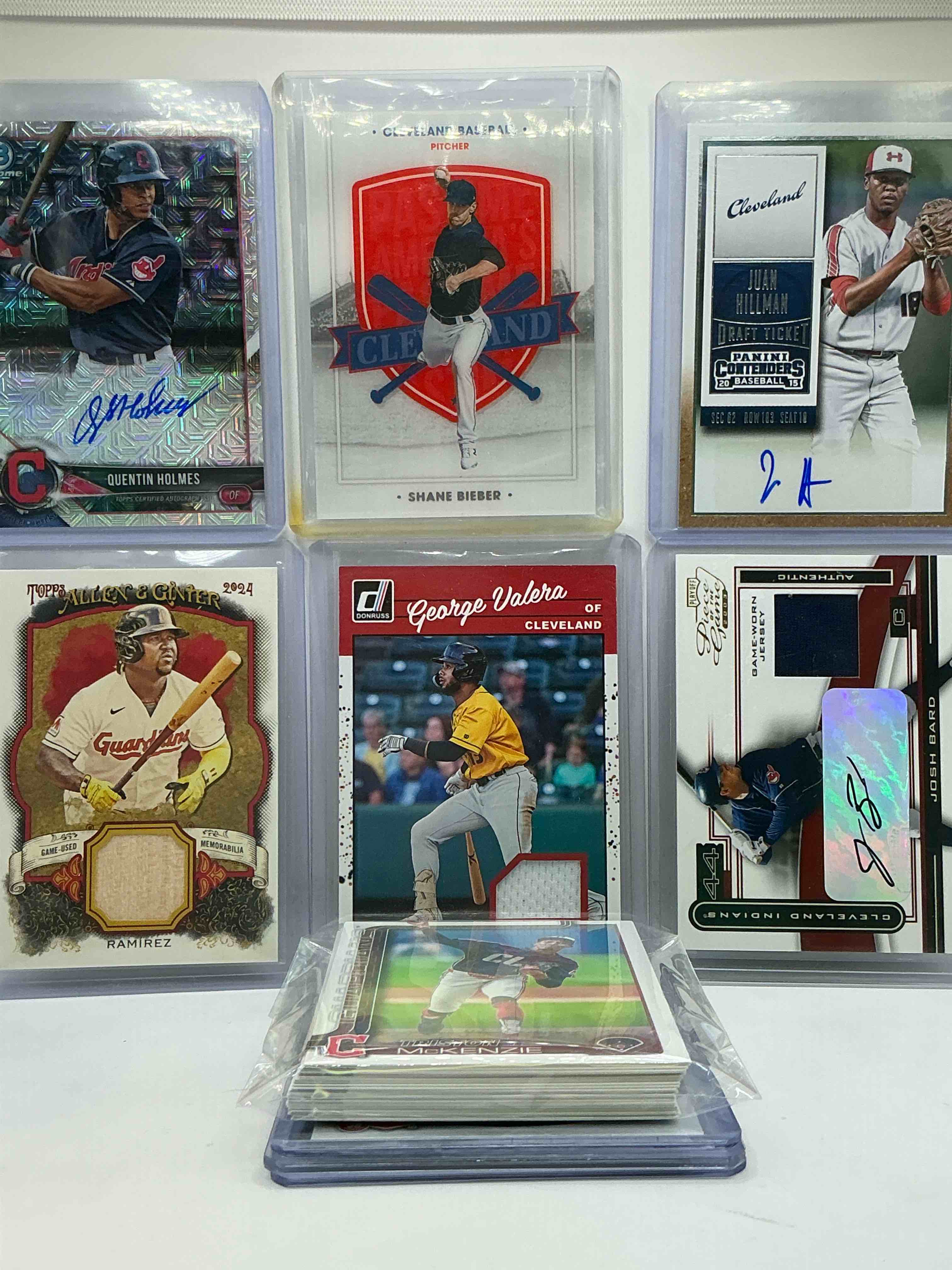 Cleveland Guardians Lot! Signatures, Jerseys, Bats & More! Jose Ramirez Game Used Bat Memorabilia,, Juan Hillman Signature, Bowman Chrome Signed Card & More! Guardians Lot!