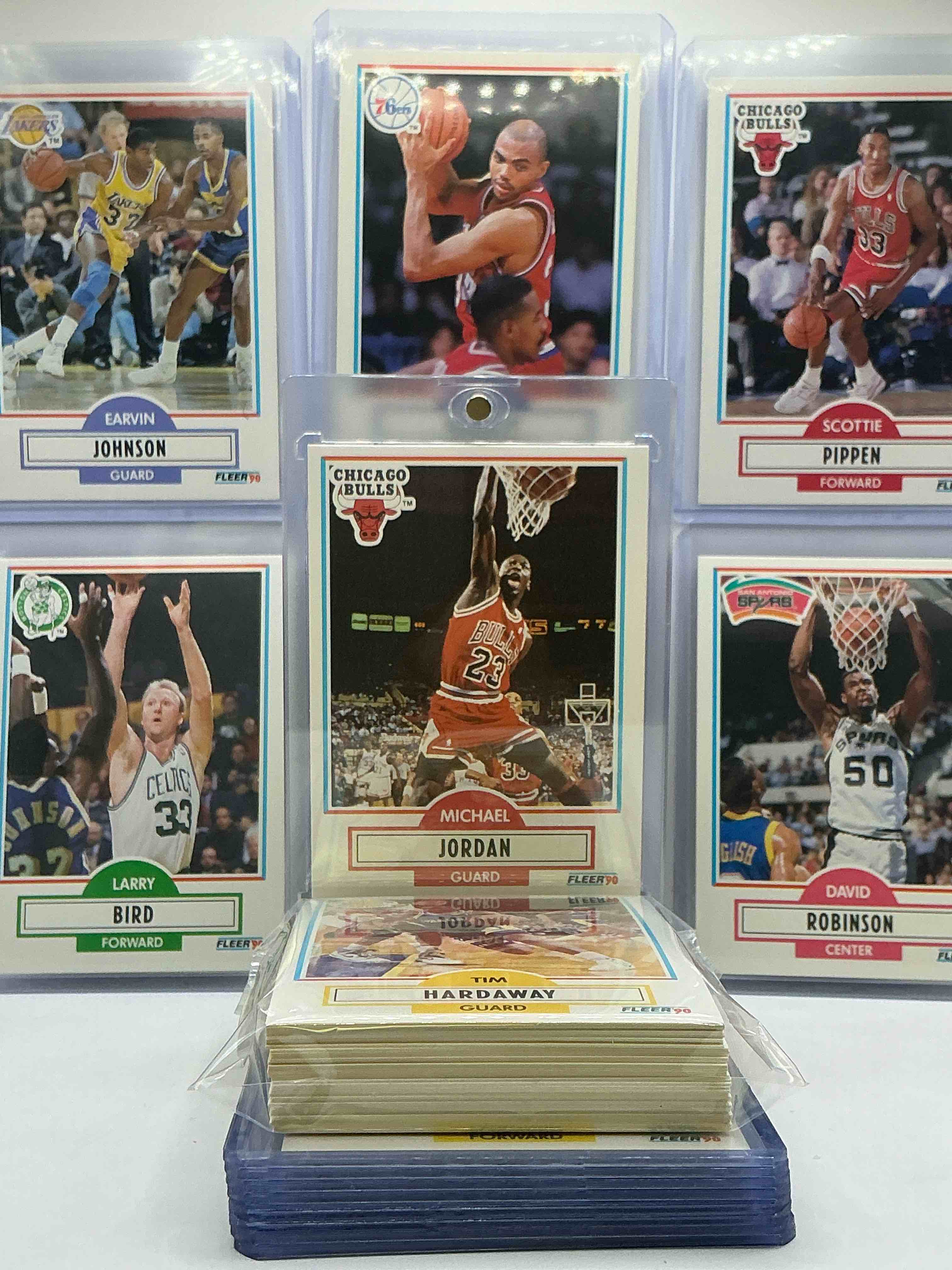 Michael Jordan! 1990 Fleer 50 Card Basketball! The BEST Cards From The Year!Michael Jordan, Larry Bird, Scottie Pippen, David Robinson Rookie, Charles Barkley, Akeem Olajuwon, Karl Malone, Clyde Drexler & More! All Stars, Hall Of Famers, Champions & More, The Perfect Mix Of Miscellaneous '90 NBA Variety!