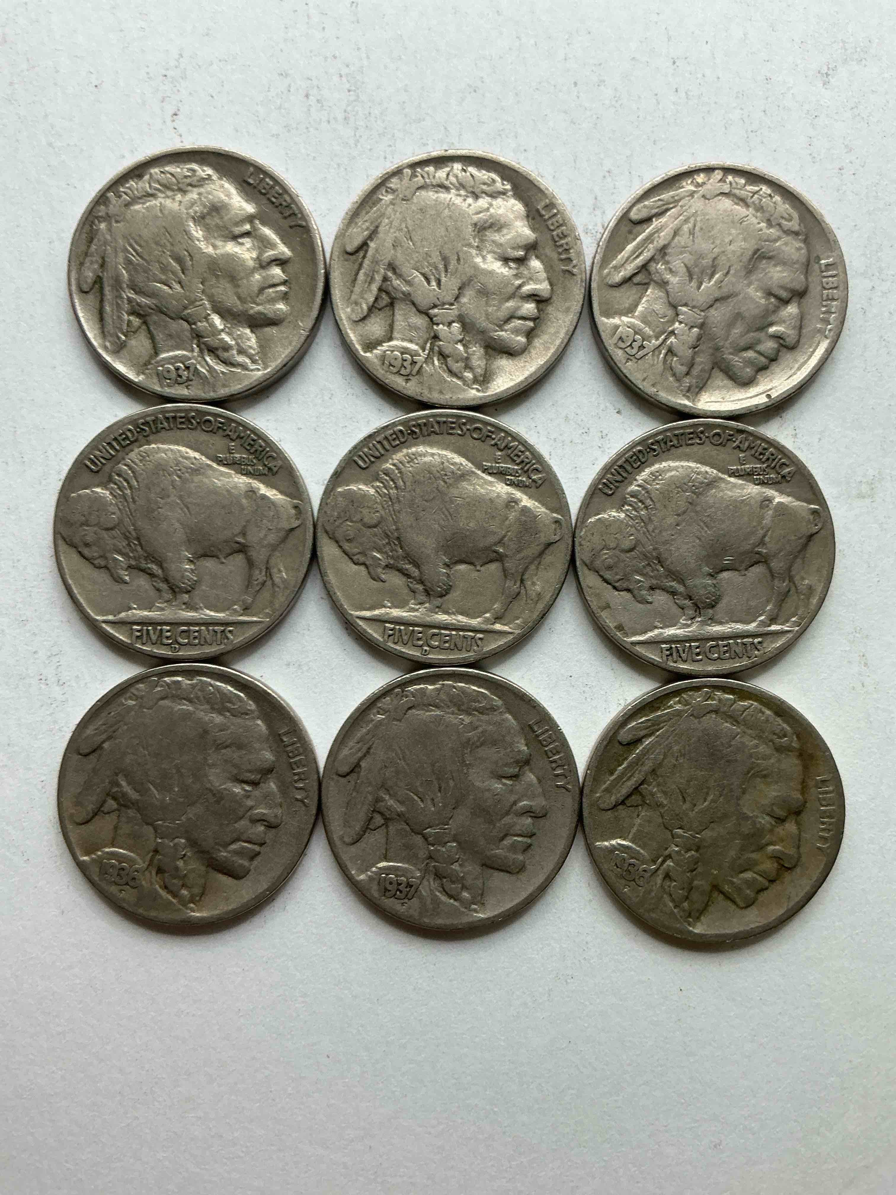 Historic Buffalo Nickels! Indian Head Buffalo Nickels Were Minted From 1913 To 1938 & Have Become A Favorite For Coin Collectors Around The World! Own Pieces Of American History With These Cool Indian Head Buffalo Nickels In Circulated Condition, Most With Visible Dates Which Is Very Rare For Buffalo Nickels!