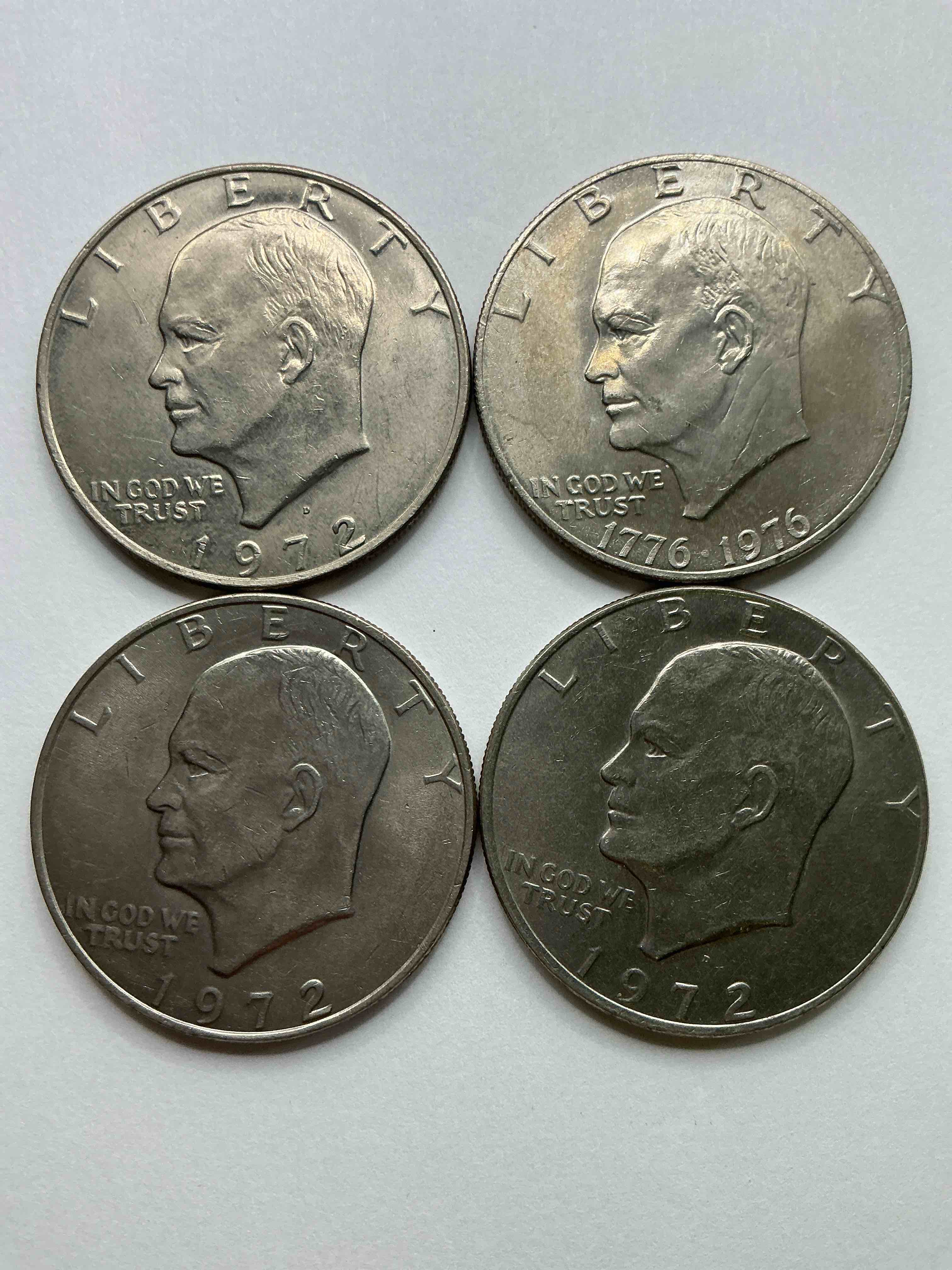 Brilliant Eisenhower Dollar Coins! These Striking, Large U.S. Coins Were Minted From 1971-1978. Here Are Gorgeous Examples Of “Ike" Dollars From 1976 & More! These Coins Have Become Immensely Popular With Collectors & Some Have Great Toning!
