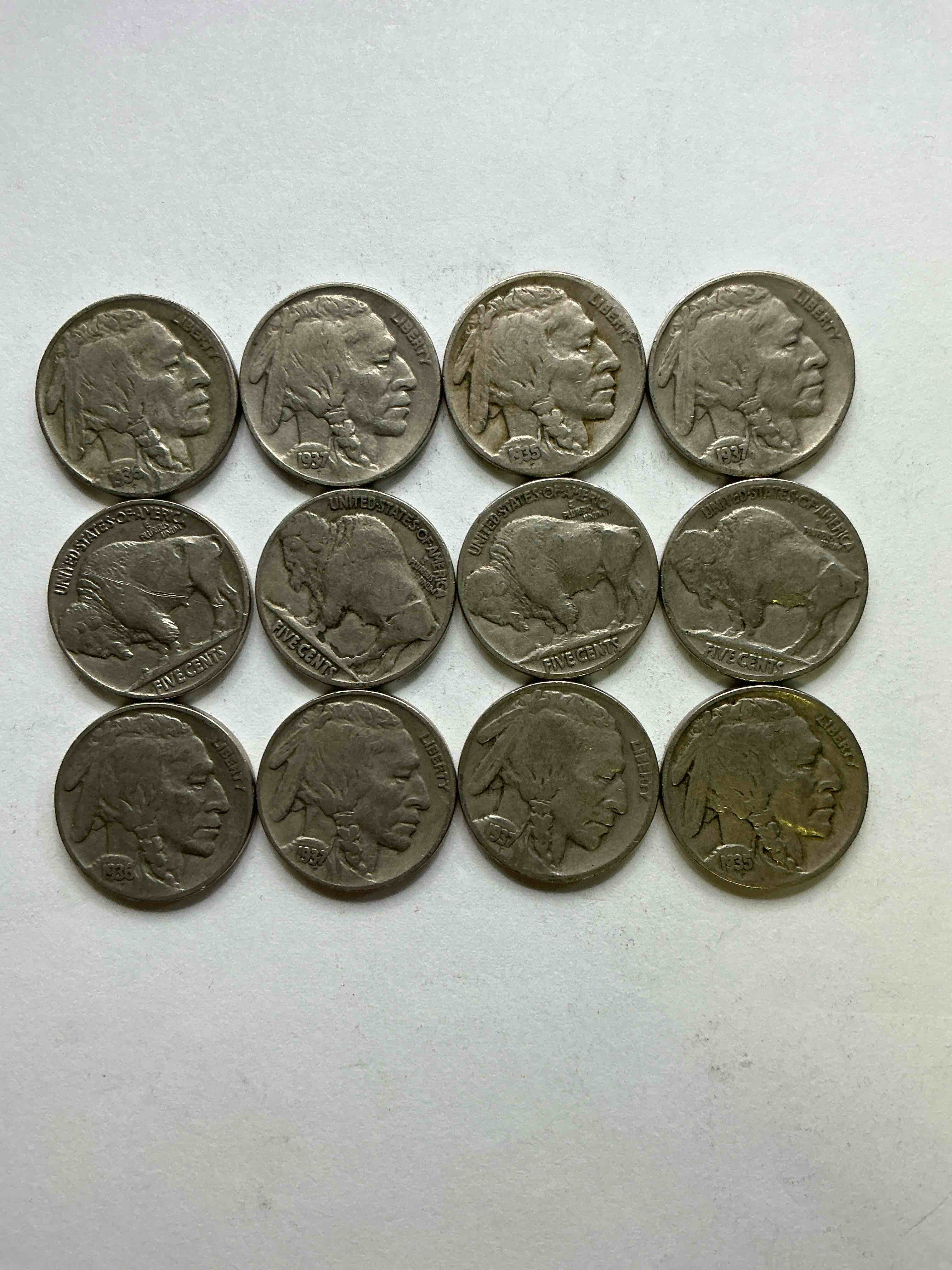 Historic Buffalo Nickels! Indian Head Buffalo Nickels Were Minted From 1913 To 1938 & Have Become A Favorite For Coin Collectors Around The World! Own Pieces Of American History With These Cool Indian Head Buffalo Nickels In Circulated Condition, Most With Visible Dates Which Is Very Rare For Buffalo Nickels!