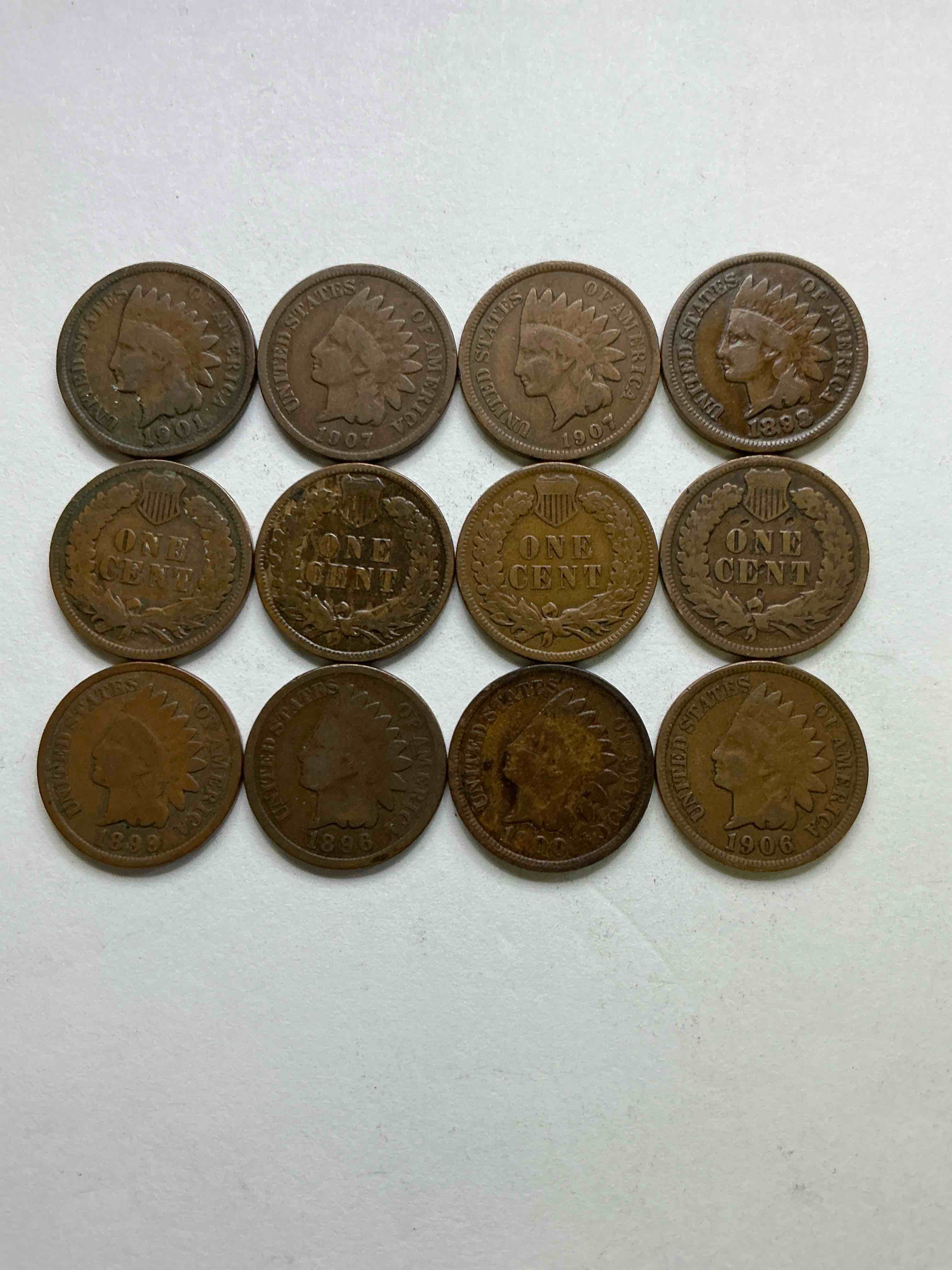 Indian Head Pennies! These Gorgeous U.S. Pennies Were Minted From 1859-1909 & Have Become Serious Collector Items! The "Indian Head" Design Is Actually A Representation Of Lady Liberty Wearing An Indian Headdress. Here Are Beautiful, Well-Kept Examples Representing Many Different Mint Years! Great For Collecting, Investing & Learning History, & Rare With Visible Dates!