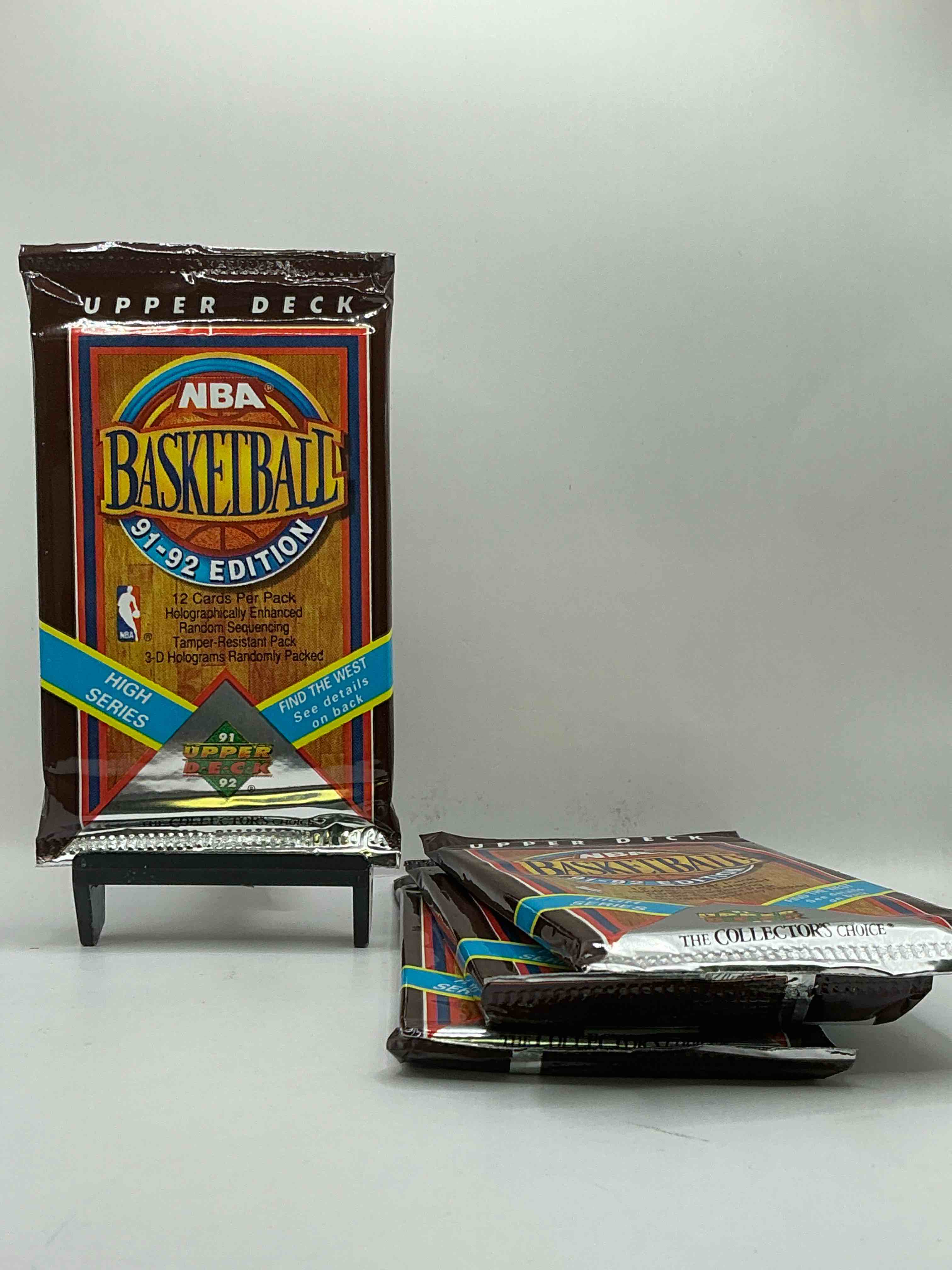 Wow, Find The West! 1991/92 HIGH SERIES Upper Deck NBA Basketball Sealed Pack, Direct From Original Sealed Retail Case! Potential To Find A Jerry West Signature Card Only In This High Series... Super Rare! Also Search For Valuable Michael Jordans & Too Many Great Cards To List! An Awesome Investment In Sports Card Memorabilia! You May Never See These Again, Super Rare!