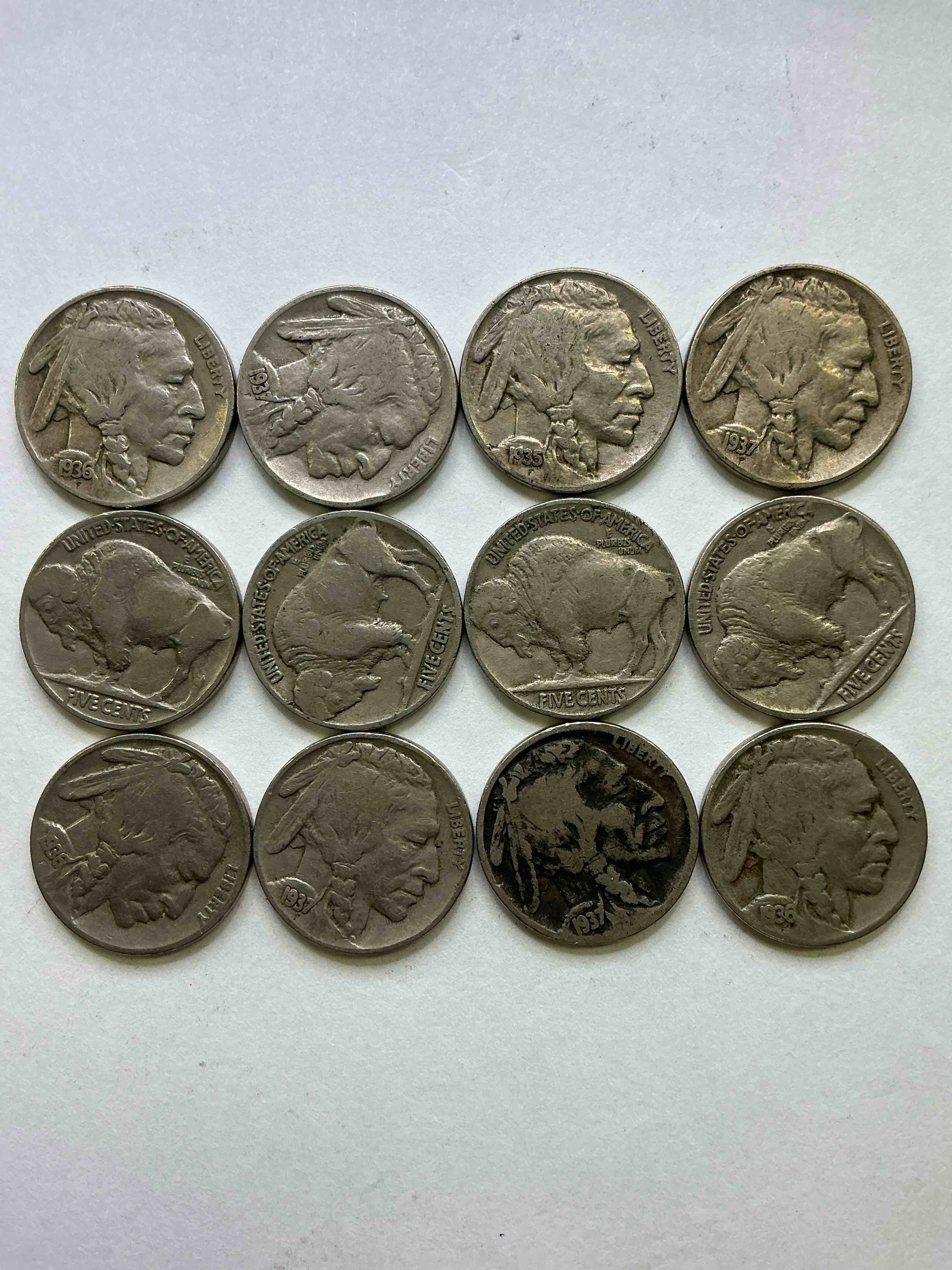 Historic Buffalo Nickels! Indian Head Buffalo Nickels Were Minted From 1913 To 1938 & Have Become A Favorite For Coin Collectors Around The World! Own Pieces Of American History With These Cool Indian Head Buffalo Nickels In Circulated Condition, Most With Visible Dates Which Is Very Rare For Buffalo Nickels!