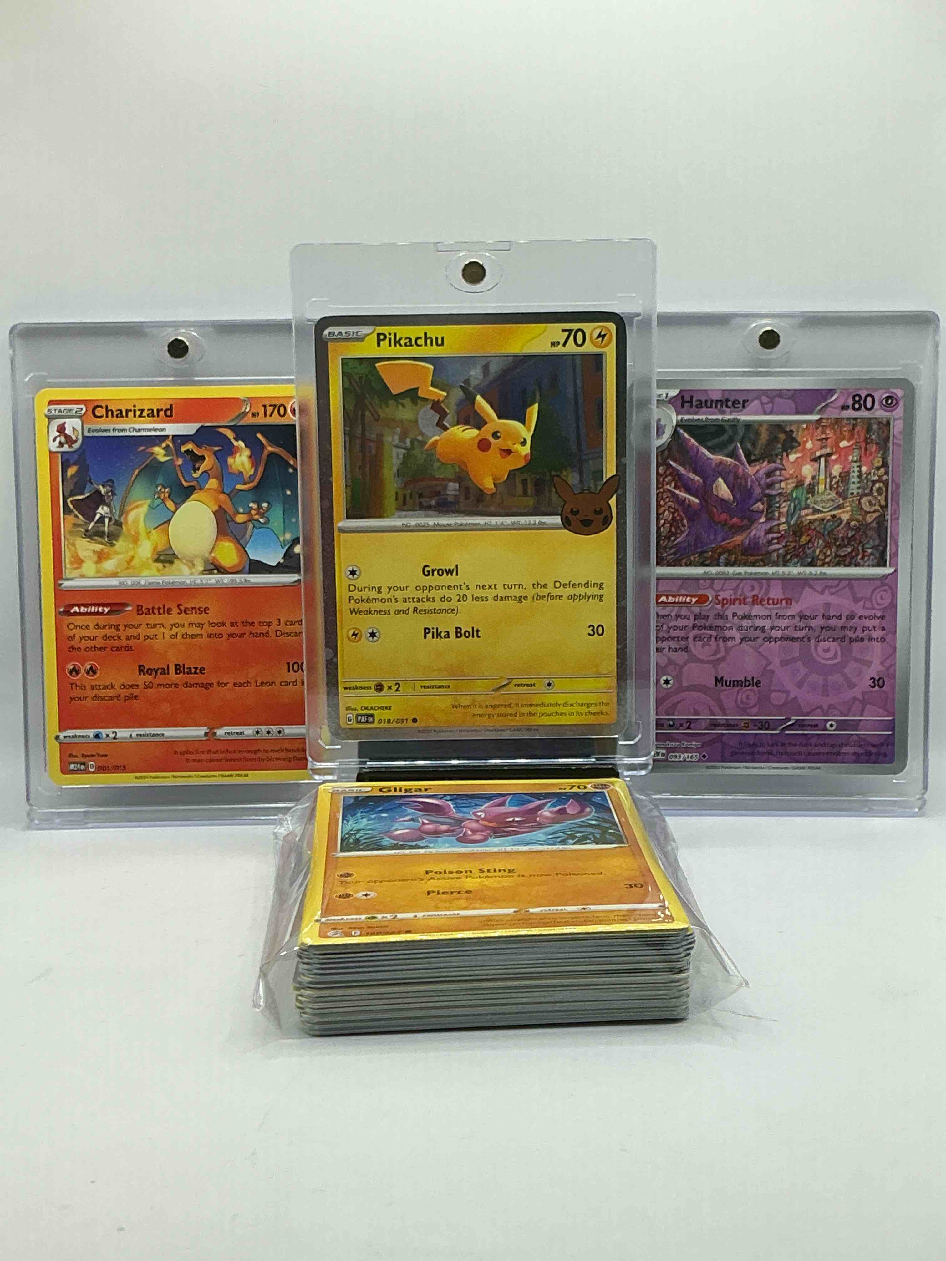 Pikachu, Charizard & Haunter… Three Of The Most Iconic Pokemon Out There! Insane Pikachu Holo, Haunter Holo & Charizard! 50 Card Craziness, Filled With Commons, Holos, Heroes & More!