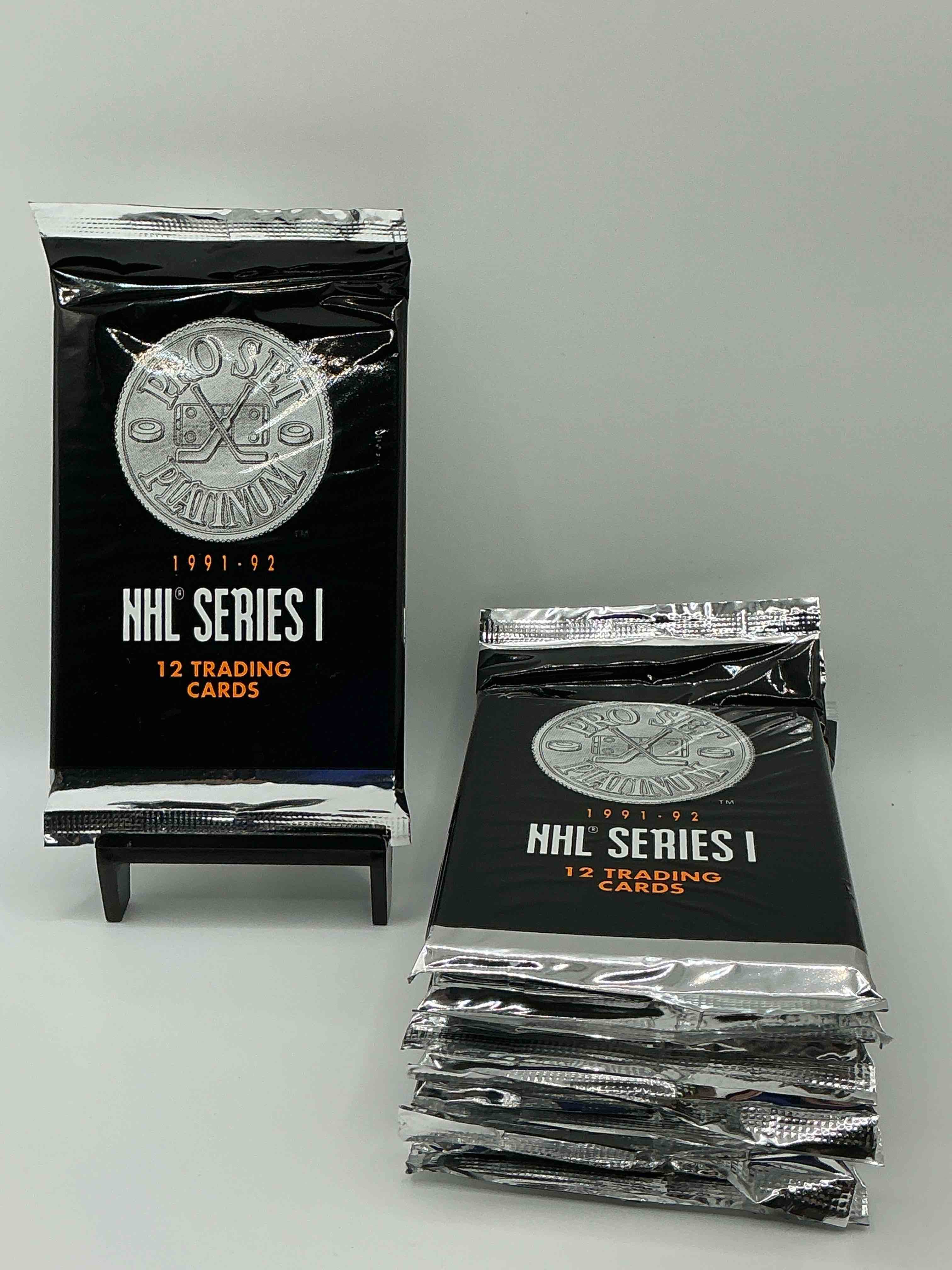 1991 Hockey! 1991 Pro Set Platinum Series I Hockey Unopened Packs! 12 Premium Hockey Cards In A Pack! Search For Legends & Stars From Jaromir Jagr, Sergei Fedorov, Mike Modano & More! Insane Hockey Packs!