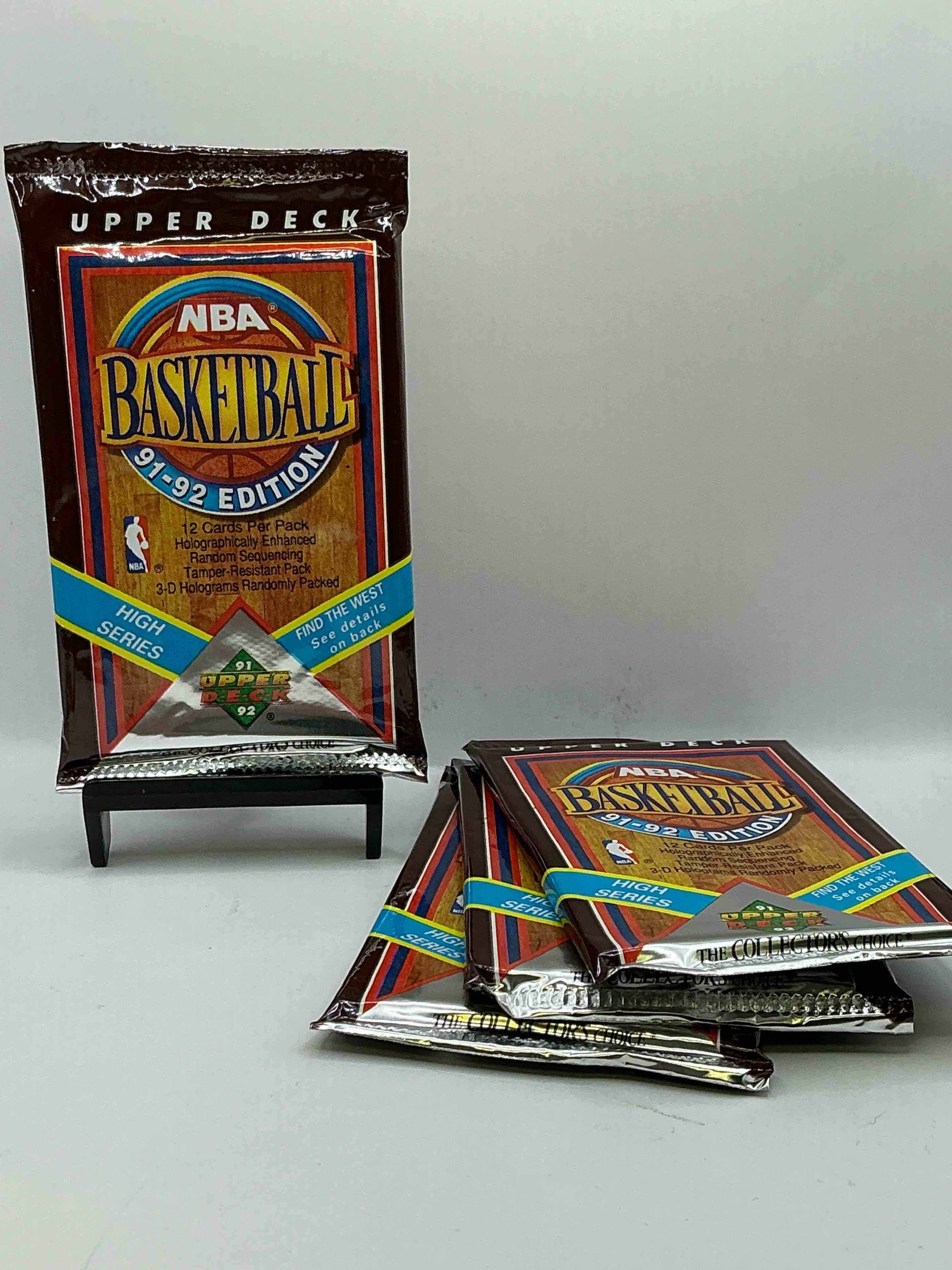 Wow, Find The West! 1991/92 HIGH SERIES Upper Deck NBA Basketball Sealed Pack, Direct From Original Sealed Retail Case! Potential To Find A Jerry West Signature Card Only In This High Series... Super Rare! Also Search For Valuable Michael Jordans & Too Many Great Cards To List! An Awesome Investment In Sports Card Memorabilia! You May Never See These Again, Super Rare!