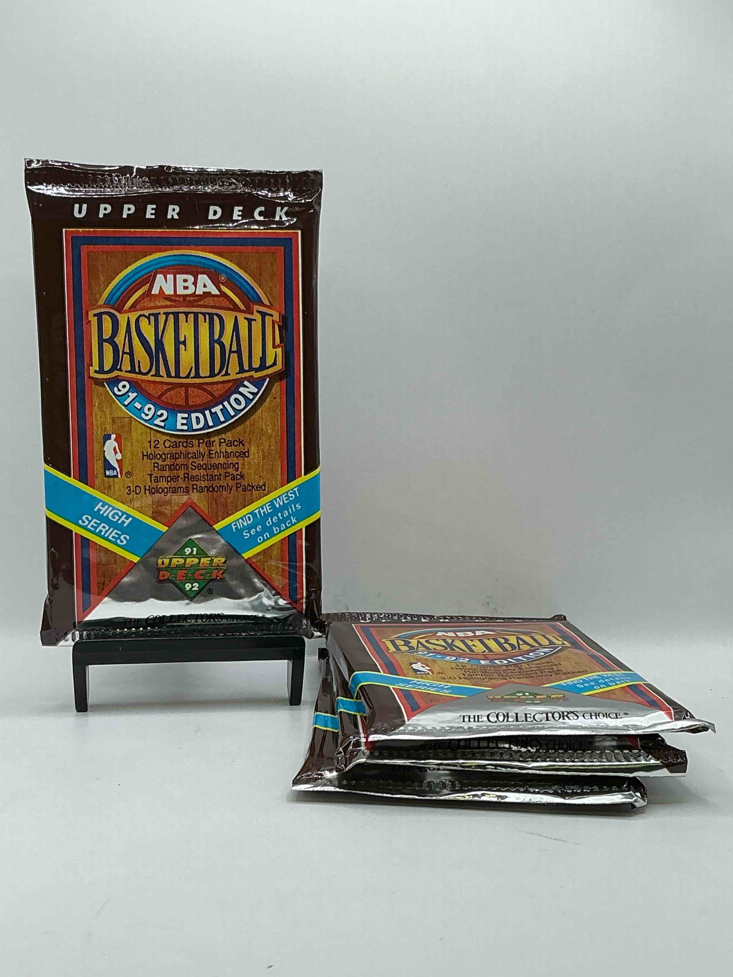 Wow, Find The West! 1991/92 HIGH SERIES Upper Deck NBA Basketball Sealed Pack, Direct From Original Sealed Retail Case! Potential To Find A Jerry West Signature Card Only In This High Series... Super Rare! Also Search For Valuable Michael Jordans & Too Many Great Cards To List! An Awesome Investment In Sports Card Memorabilia! You May Never See These Again, Super Rare!