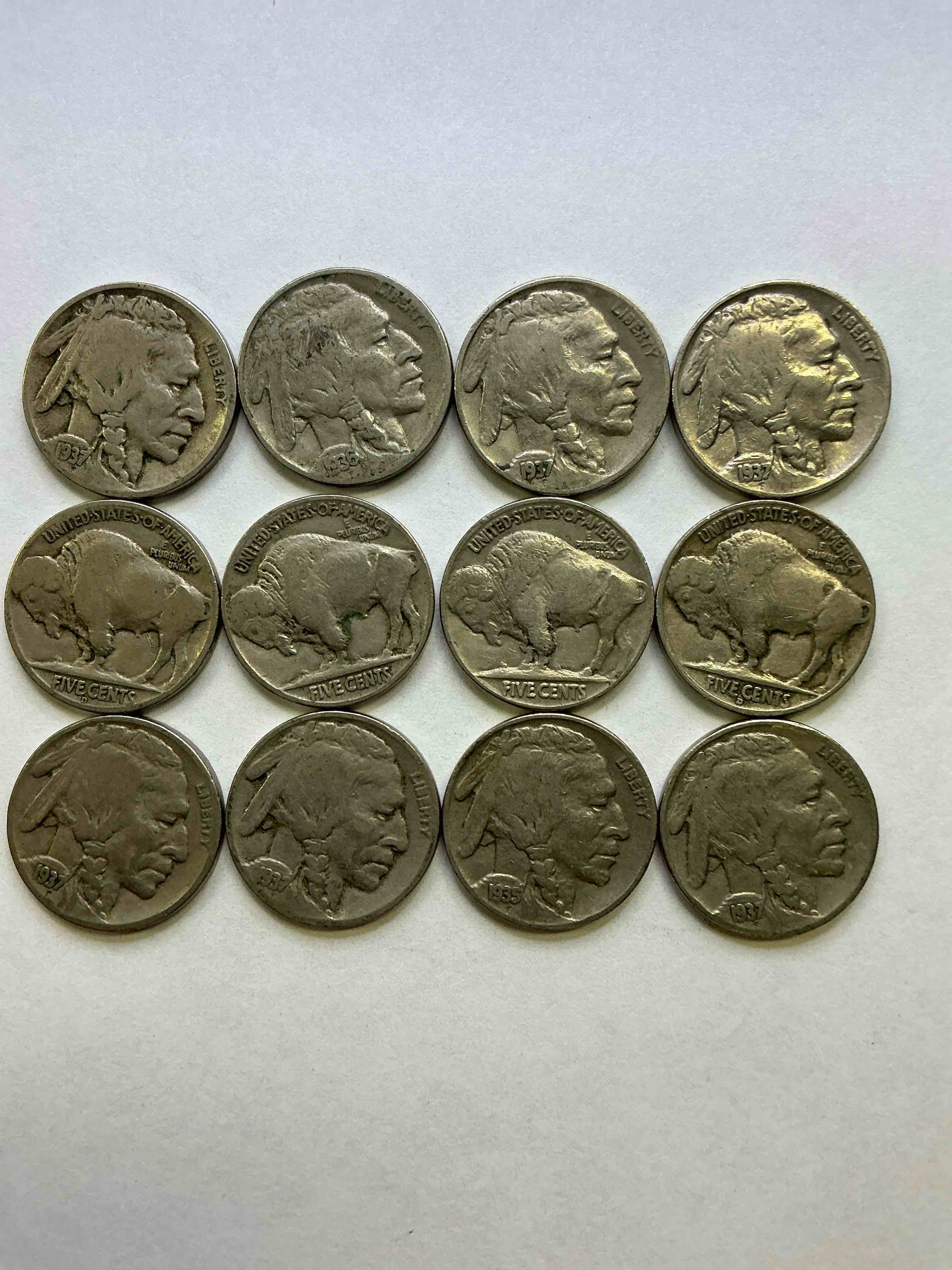 Historic Buffalo Nickels! Indian Head Buffalo Nickels Were Minted From 1913 To 1938 & Have Become A Favorite For Coin Collectors Around The World! Own Pieces Of American History With These Cool Indian Head Buffalo Nickels In Circulated Condition, Most With Visible Dates Which Is Very Rare For Buffalo Nickels!