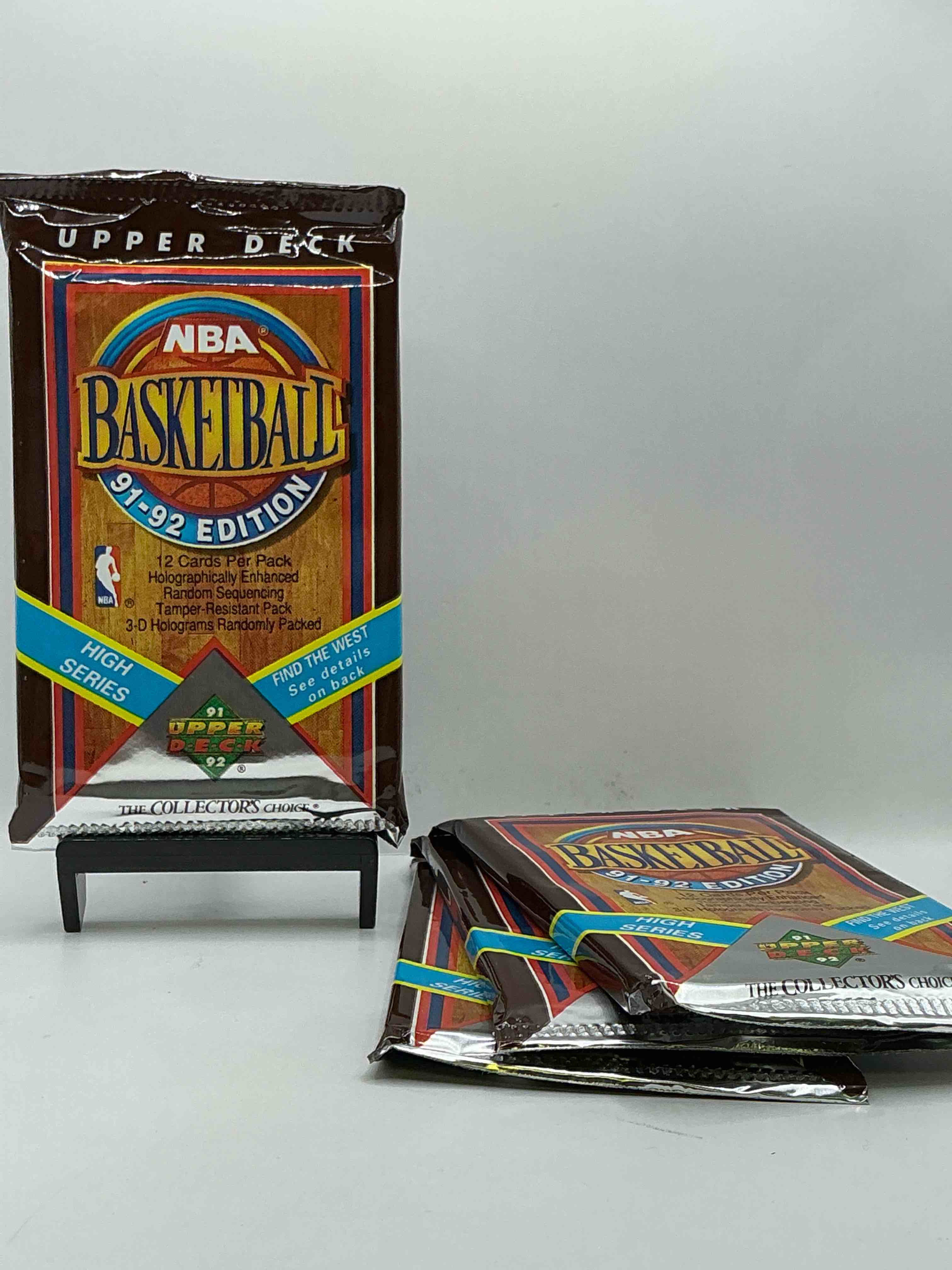 Wow, Find The West! 1991/92 HIGH SERIES Upper Deck NBA Basketball Sealed Pack, Direct From Original Sealed Retail Case! Potential To Find A Jerry West Signature Card Only In This High Series... Super Rare! Also Search For Valuable Michael Jordans & Too Many Great Cards To List! An Awesome Investment In Sports Card Memorabilia! You May Never See These Again, Super Rare!