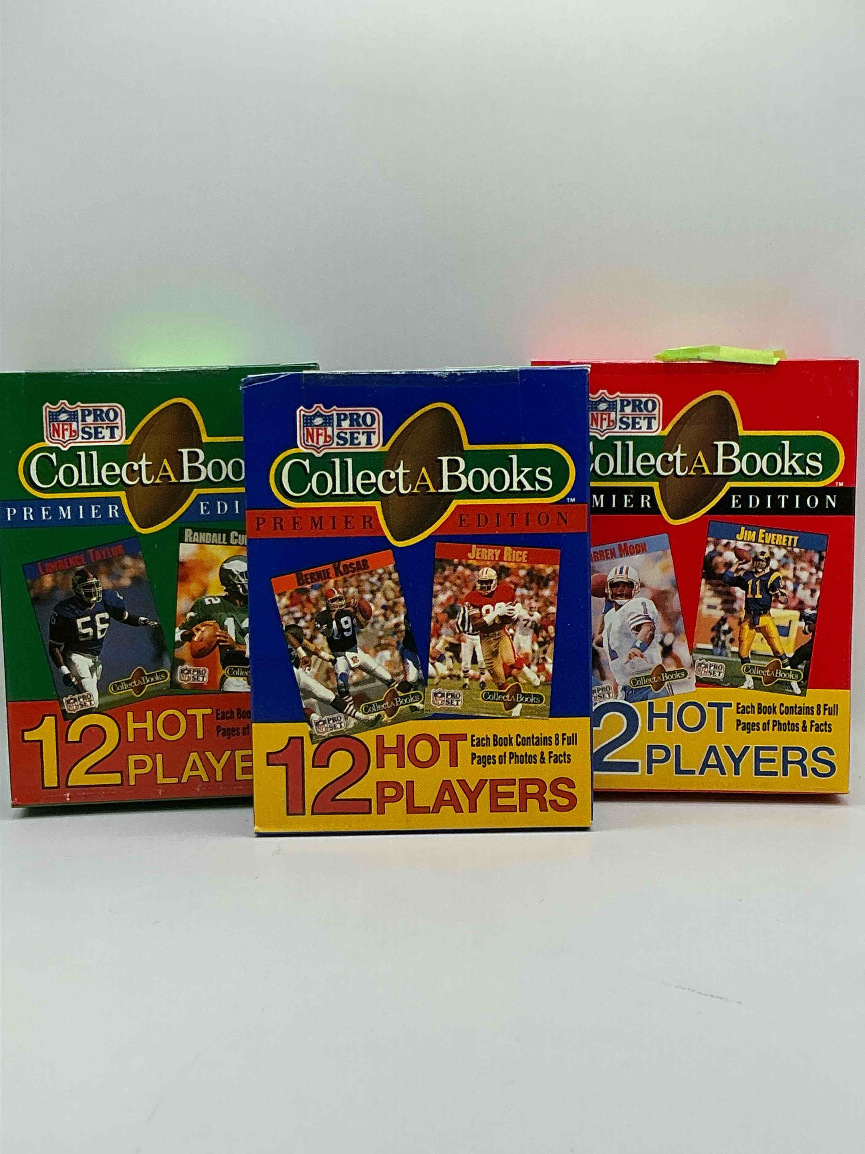 Pro Set Football Collect-A-Books Premier Edition! Series 1-3… Each Box Contains Books, Facts, Figures & Photos Of The Hottest NFL Players At The Time! Insane 1990 Pro Set Football!