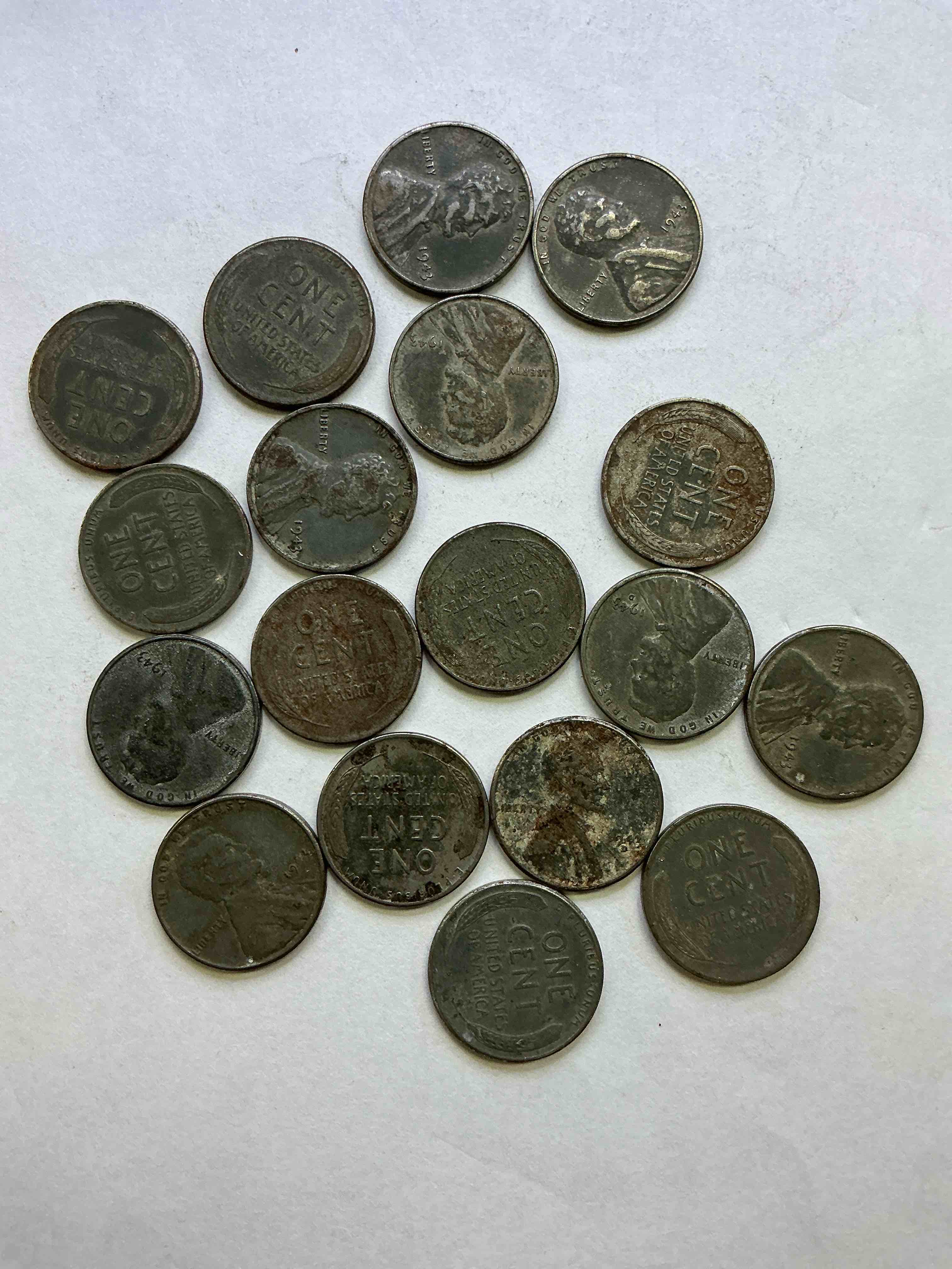 1943 World War Il History! Did You Know That In 1943 Copper Was So Valuable For Making Ammunition That The U.S. Treasury Made Pennies Out Of Steel?! 1943 STEEL Pennies Have Become Valuable, Rare Collector Items! Up For Auction Are Rare WWII Steel Pennies Appearing Circulated. Own Pieces Of World War II History That Are An Awesome Investment!