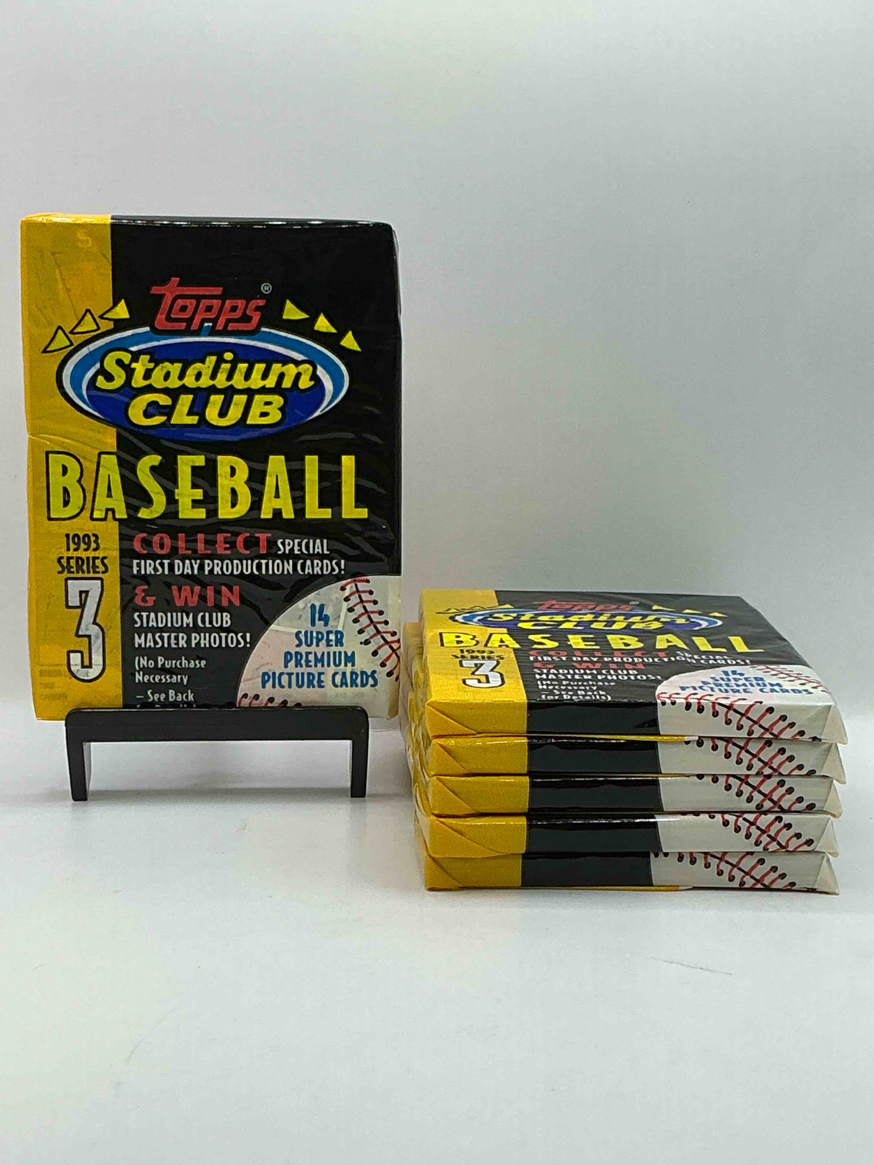 1993 Series 3 Topps Stadium Club Baseball Packs, 14 Cards In Each Pack! Search For Stars & Legends!  Chipper Jones, Ken Griffey Jr & More!