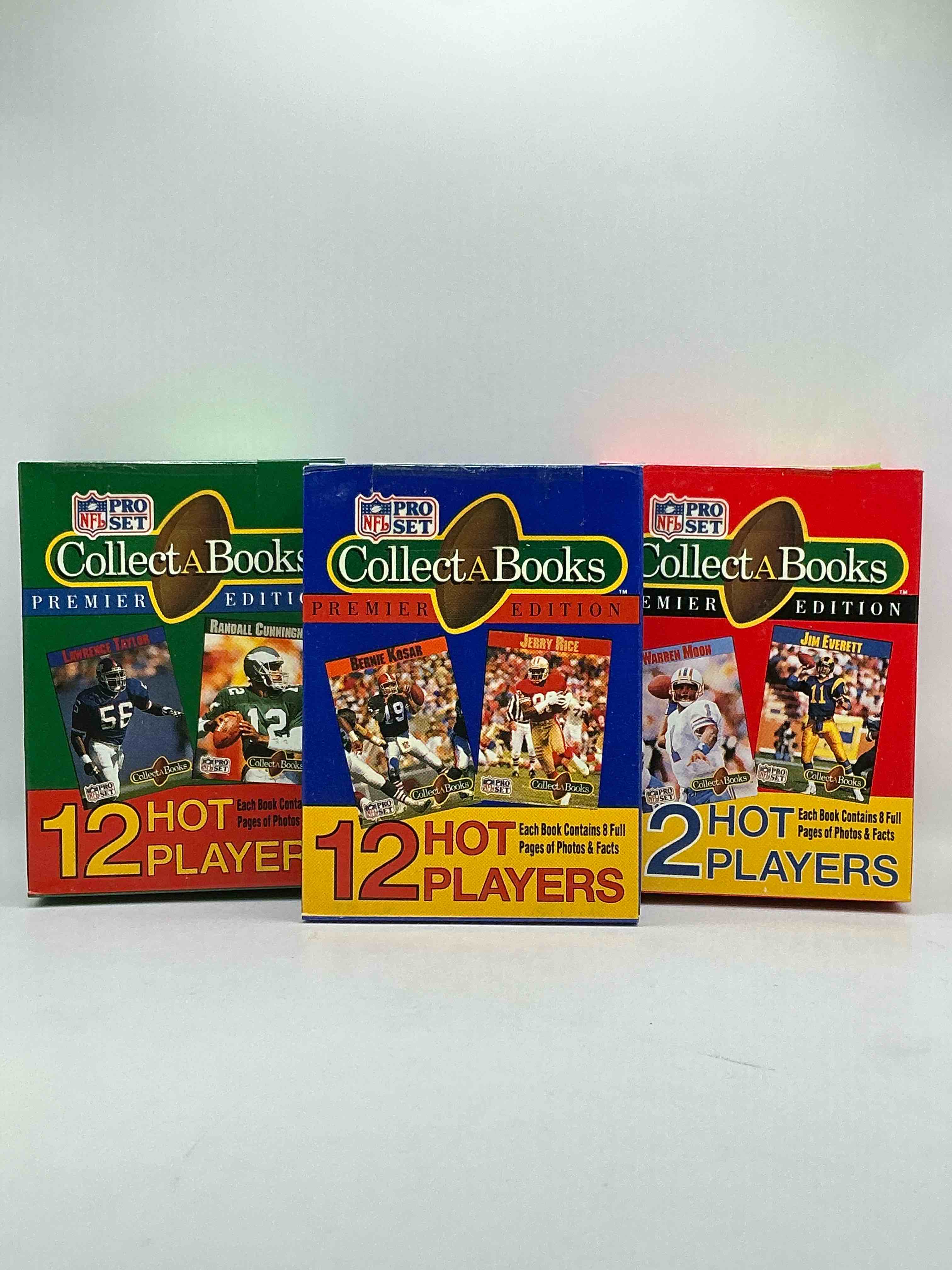 NFL Pro Set Football Collect-A-Books Series 1-3! Each Box Contains Books, Facts, Photos & Figures From The Hottest NFL Stars At The Time! Jim Kelly, Lawrence Taylor, Randall Cunningham, John Elway, Jerry Rice & More! 