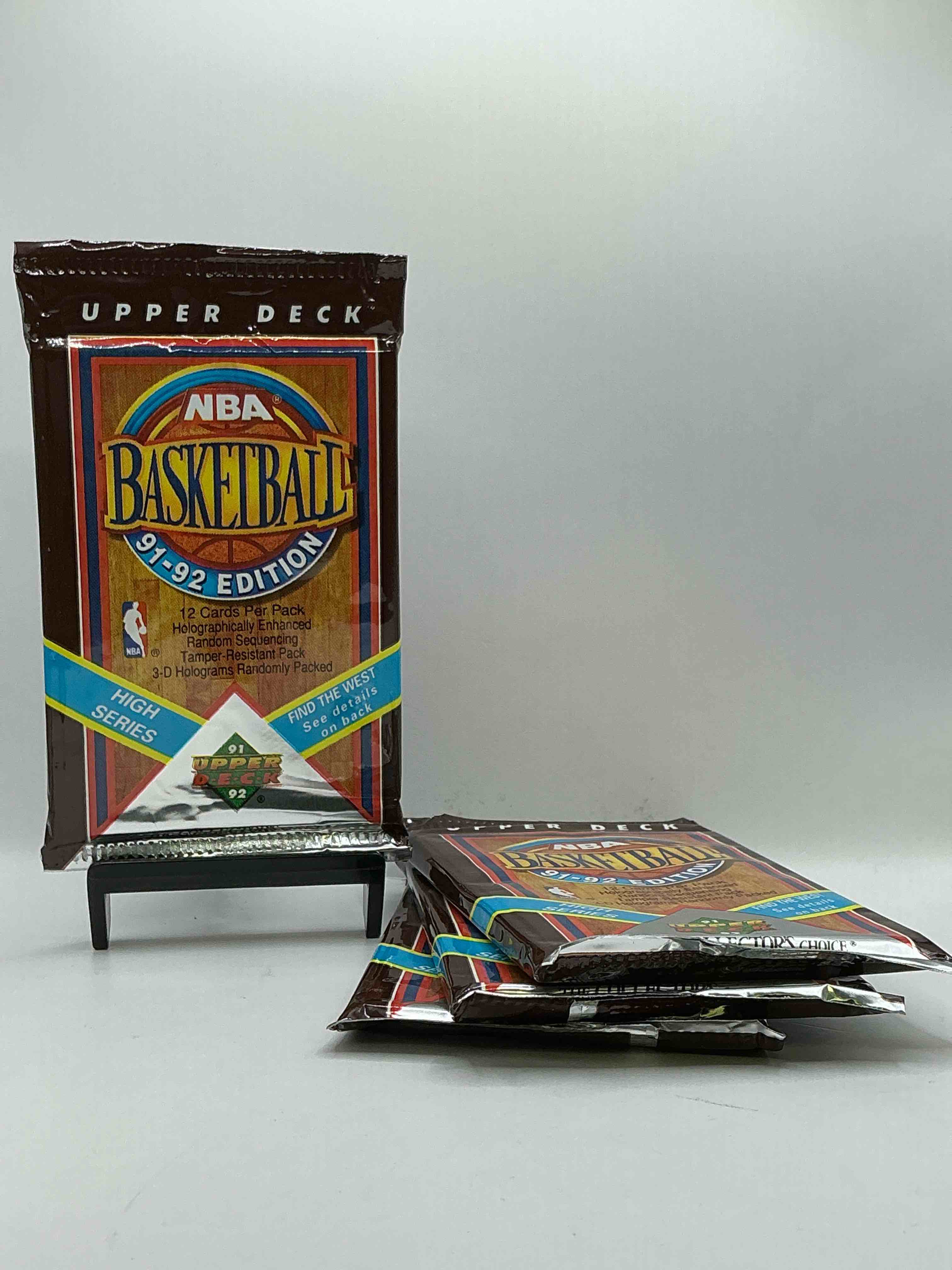 Wow, Find The West! 1991/92 HIGH SERIES Upper Deck NBA Basketball Sealed Pack, Direct From Original Sealed Retail Case! Potential To Find A Jerry West Signature Card Only In This High Series... Super Rare! Also Search For Valuable Michael Jordans & Too Many Great Cards To List! An Awesome Investment In Sports Card Memorabilia! You May Never See These Again, Super Rare!