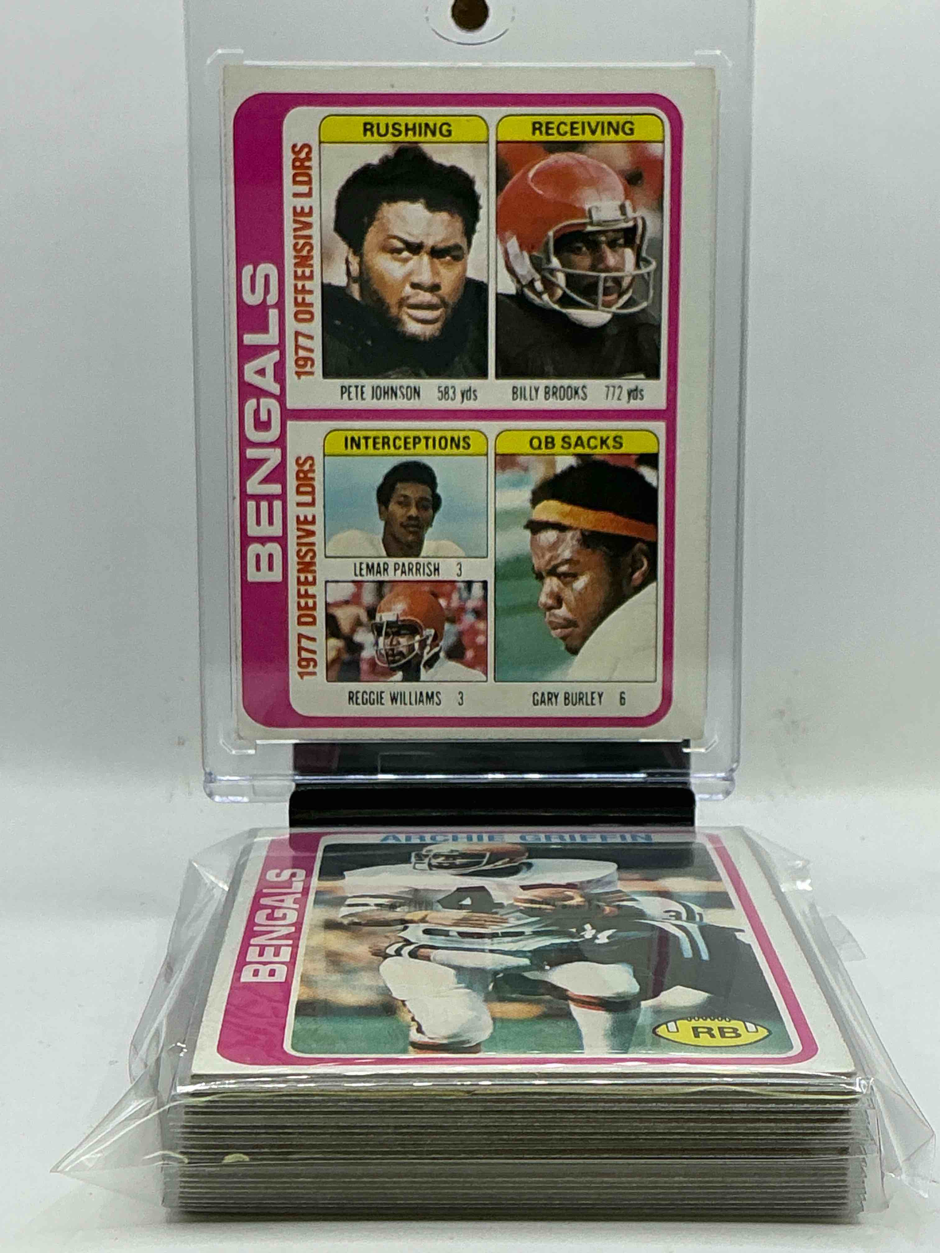 1978 Bengals Team Set WOW! Vintage 24 Card Cincinnati Bengals Lot! Archie Griffin, Pete Johnson, Ken Anderson, Team Leaders, Isaac Curtis & So Many More! Vintage Bengals Bonanza!