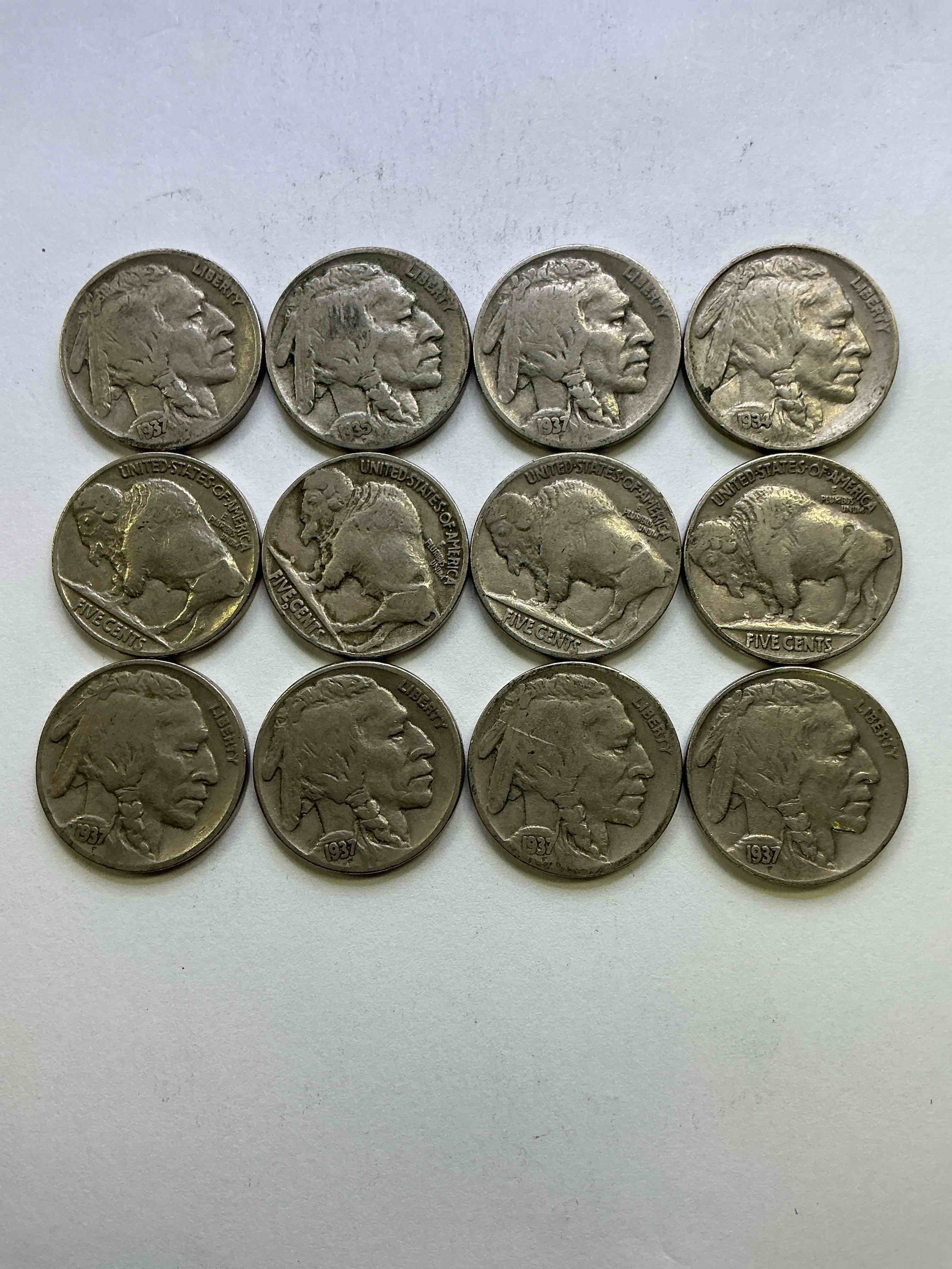 Historic Buffalo Nickels! Indian Head Buffalo Nickels Were Minted From 1913 To 1938 & Have Become A Favorite For Coin Collectors Around The World! Own Pieces Of American History With These Cool Indian Head Buffalo Nickels In Circulated Condition, Most With Visible Dates Which Is Very Rare For Buffalo Nickels!