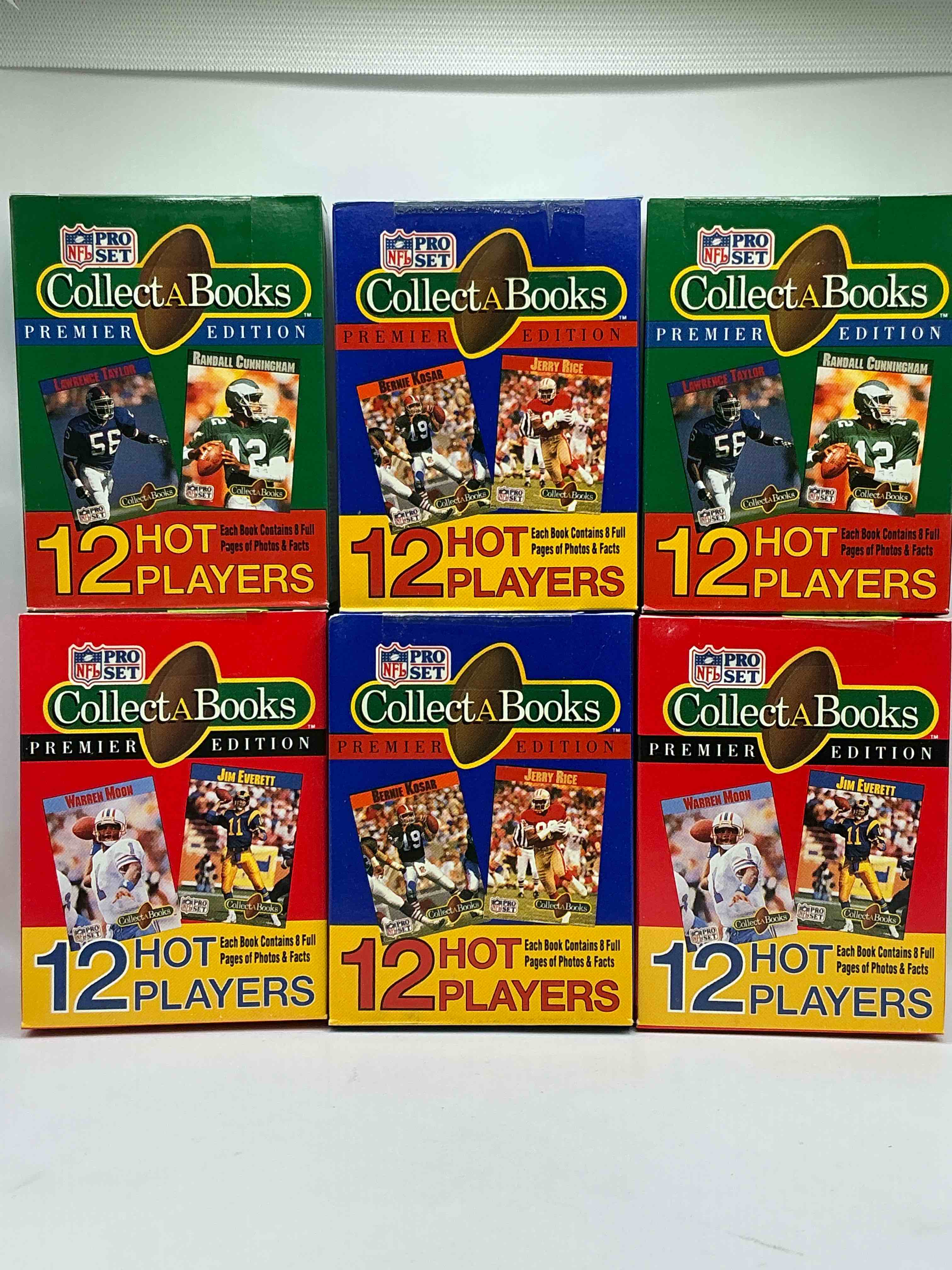 NFL Pro Set Football Collect-A-Books Series 1-3! Each Box Contains Books, Facts, Photos & Figures From The Hottest NFL Stars At The Time! Jim Kelly, Lawrence Taylor, Randall Cunningham, John Elway, Jerry Rice & More!
