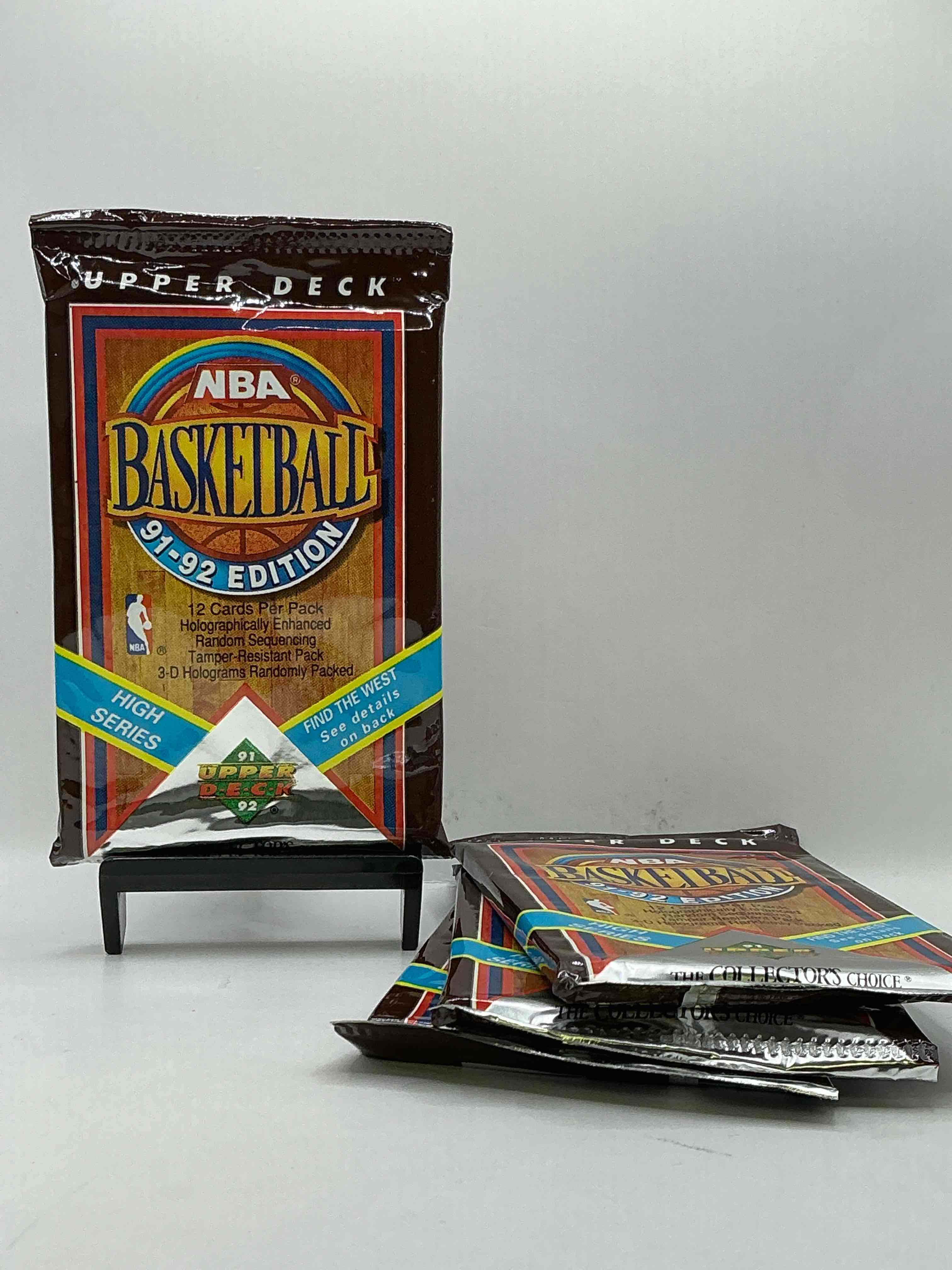 Wow, Find The West! 1991/92 HIGH SERIES Upper Deck NBA Basketball Sealed Pack, Direct From Original Sealed Retail Case! Potential To Find A Jerry West Signature Card Only In This High Series... Super Rare! Also Search For Valuable Michael Jordans & Too Many Great Cards To List! An Awesome Investment In Sports Card Memorabilia! You May Never See These Again, Super Rare!