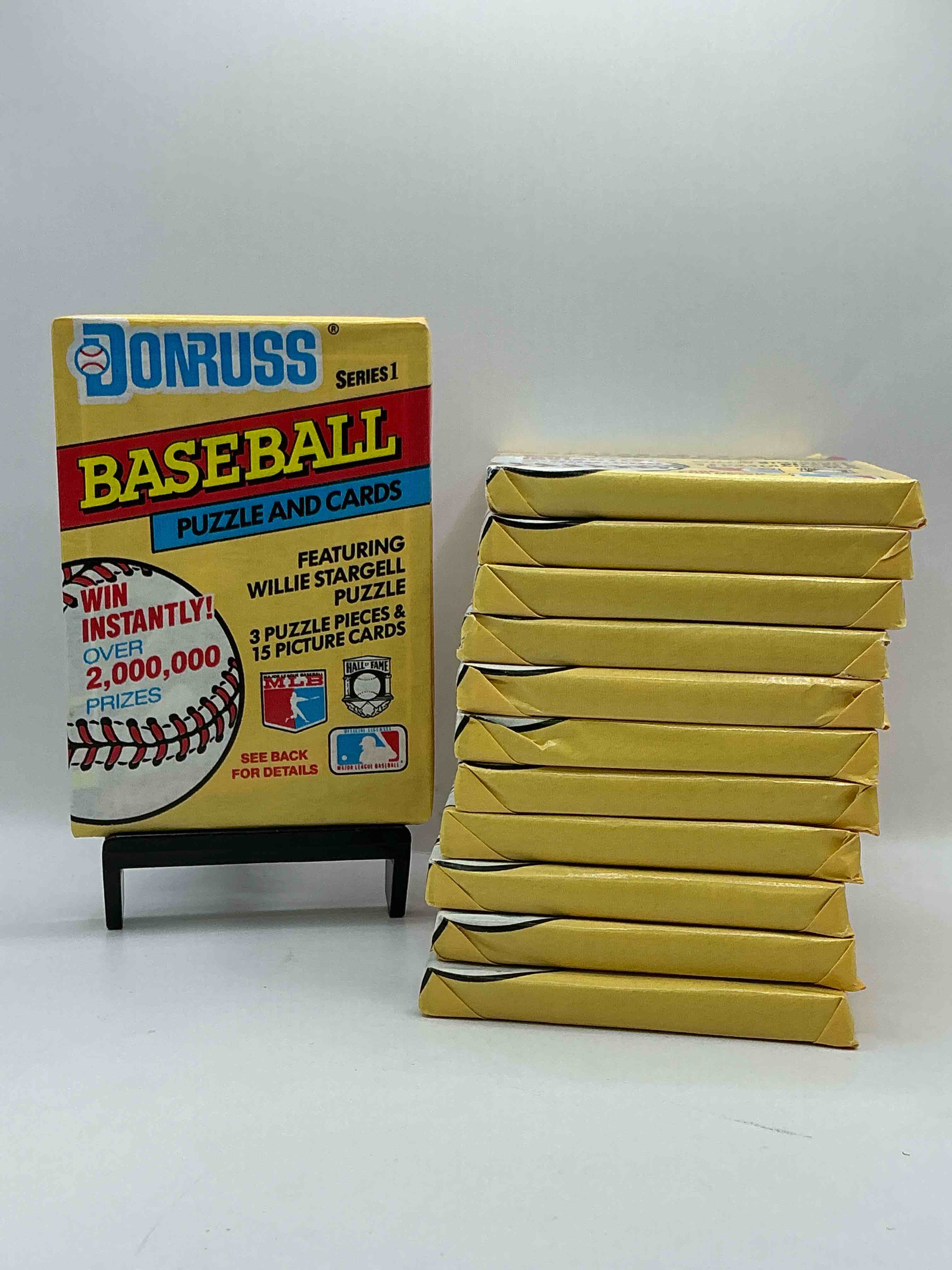 wow! 1991 donruss series 1 unopened baseball card wax packs! direct from original box! search for valuable ken griffey jr. sports trading cards!