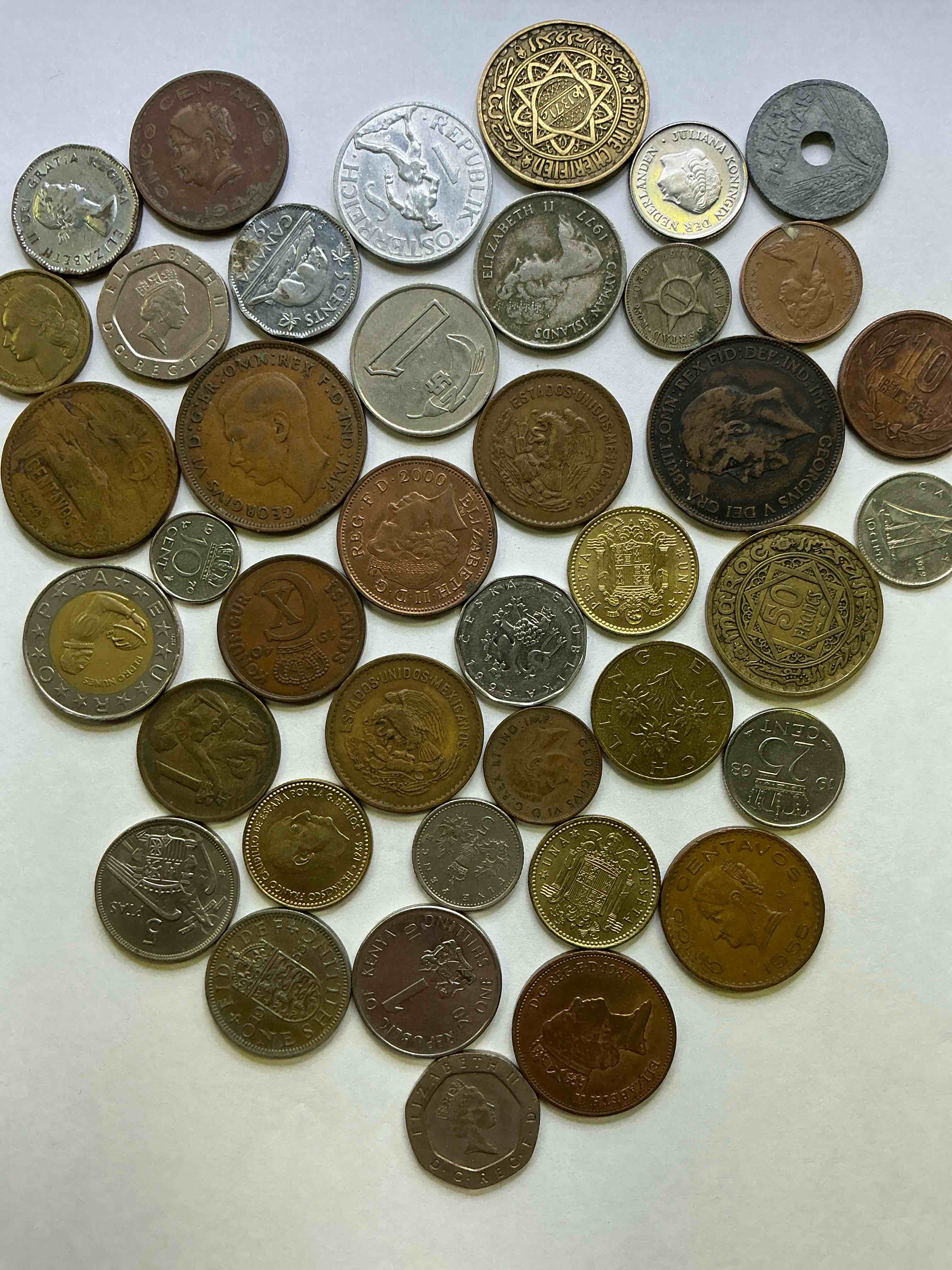 World Coins, Antique & Vintage! Each Lot Is Unique! Many Different Years, Countries, Sizes & Exotic Places. This Cool Collection Of Antique Coins From Around The World Is Loads Of Fun! Have Fun Identifying Each Coin & Country As A Great Educational Tool! A Great Investment Too!