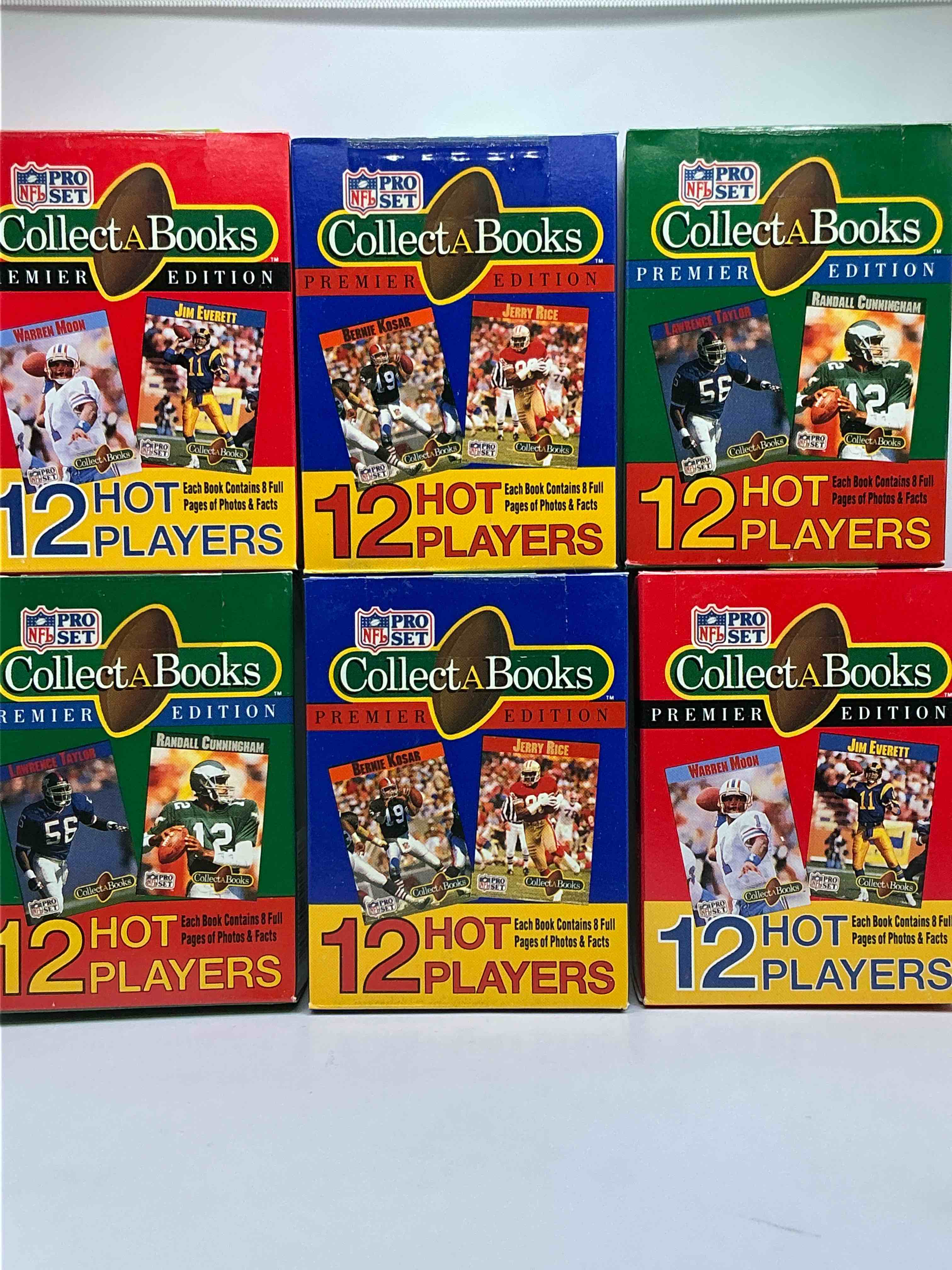 NFL Pro Set Football Collect-A-Books Series 1-3! Each Box Contains Books, Facts, Photos & Figures From The Hottest NFL Stars At The Time! Jim Kelly, Lawrence Taylor, Randall Cunningham, John Elway, Jerry Rice & More! 