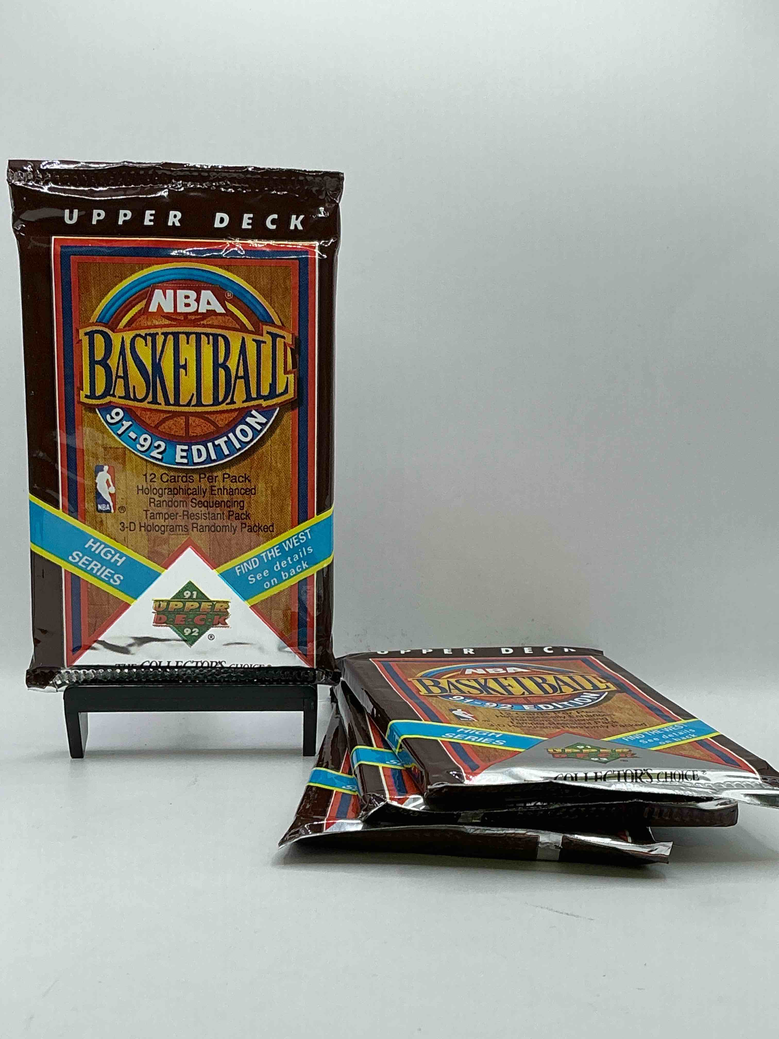 Wow, Find The West! 1991/92 HIGH SERIES Upper Deck NBA Basketball Sealed Pack, Direct From Original Sealed Retail Case! Potential To Find A Jerry West Signature Card Only In This High Series... Super Rare! Also Search For Valuable Michael Jordans & Too Many Great Cards To List! An Awesome Investment In Sports Card Memorabilia! You May Never See These Again, Super Rare!