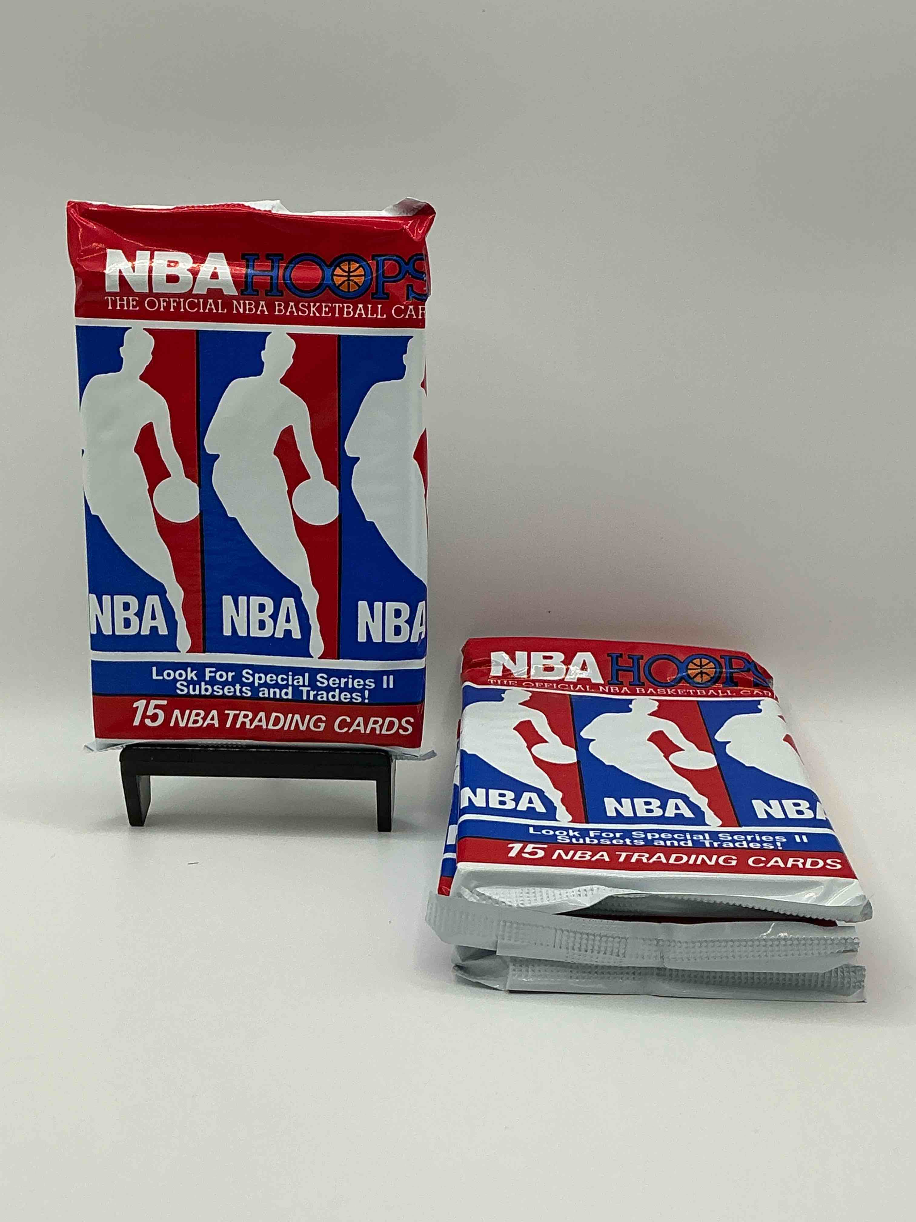 Michael Jordan?! Wow, Vintage 1990/91 NBA Hoops RARE Red Series Two Sealed Sports Card & Collectible Pack, Direct From Original Factory Sealed Retail Case!Series 2 Extremely Hard To Find & Includes Sought After Subsets! Look For Many Valuable Cards Such As Michael Jordan #65 (PSA 10 Value $225) & So Much More!