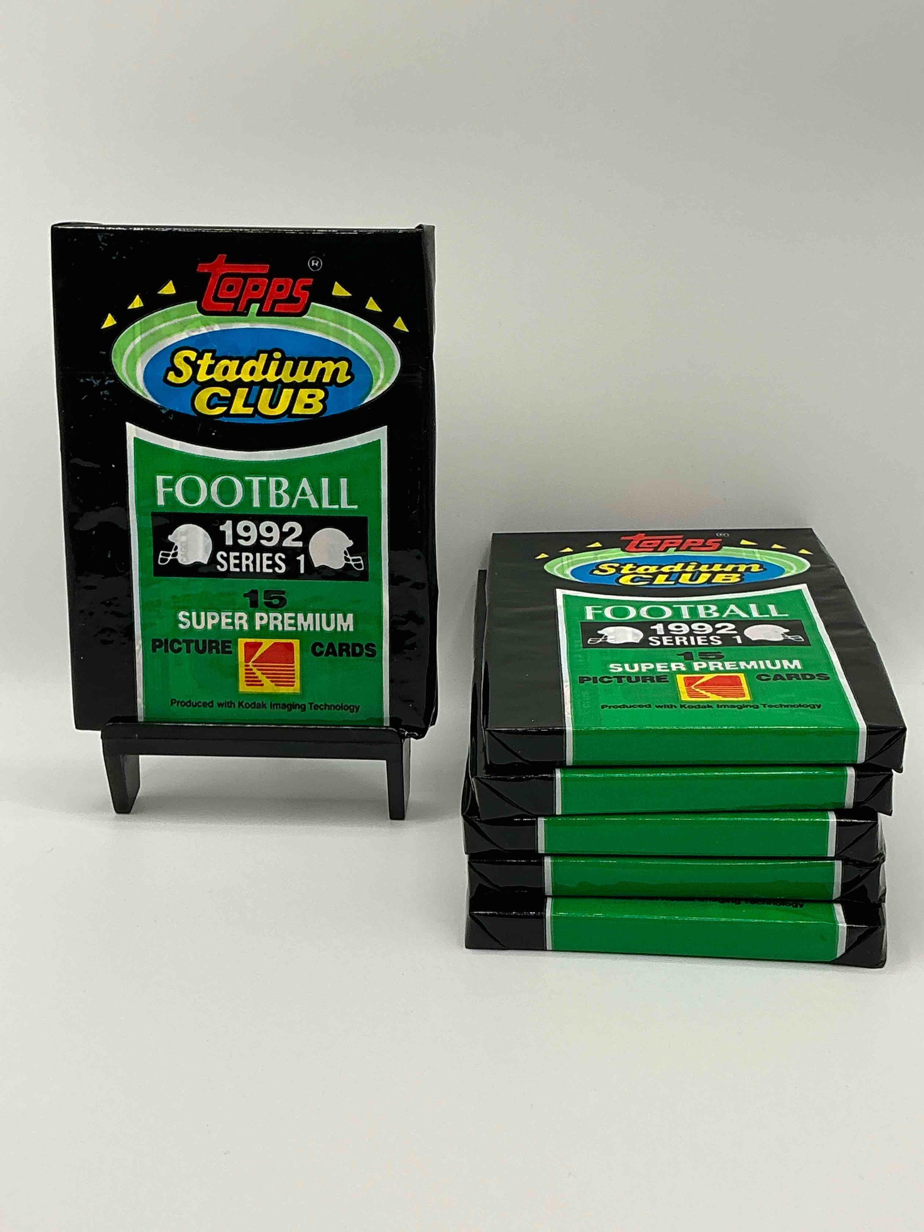 Brett Favre Insanity! 1992 Topps Stadium Club Unopened Packs! These High End Packs Could Have Some Awesome Cards! Topps Super Premium Picture Cards... With Possible Brett Favre, Mint 10 Worth Over $250! All Direct From Original Box!