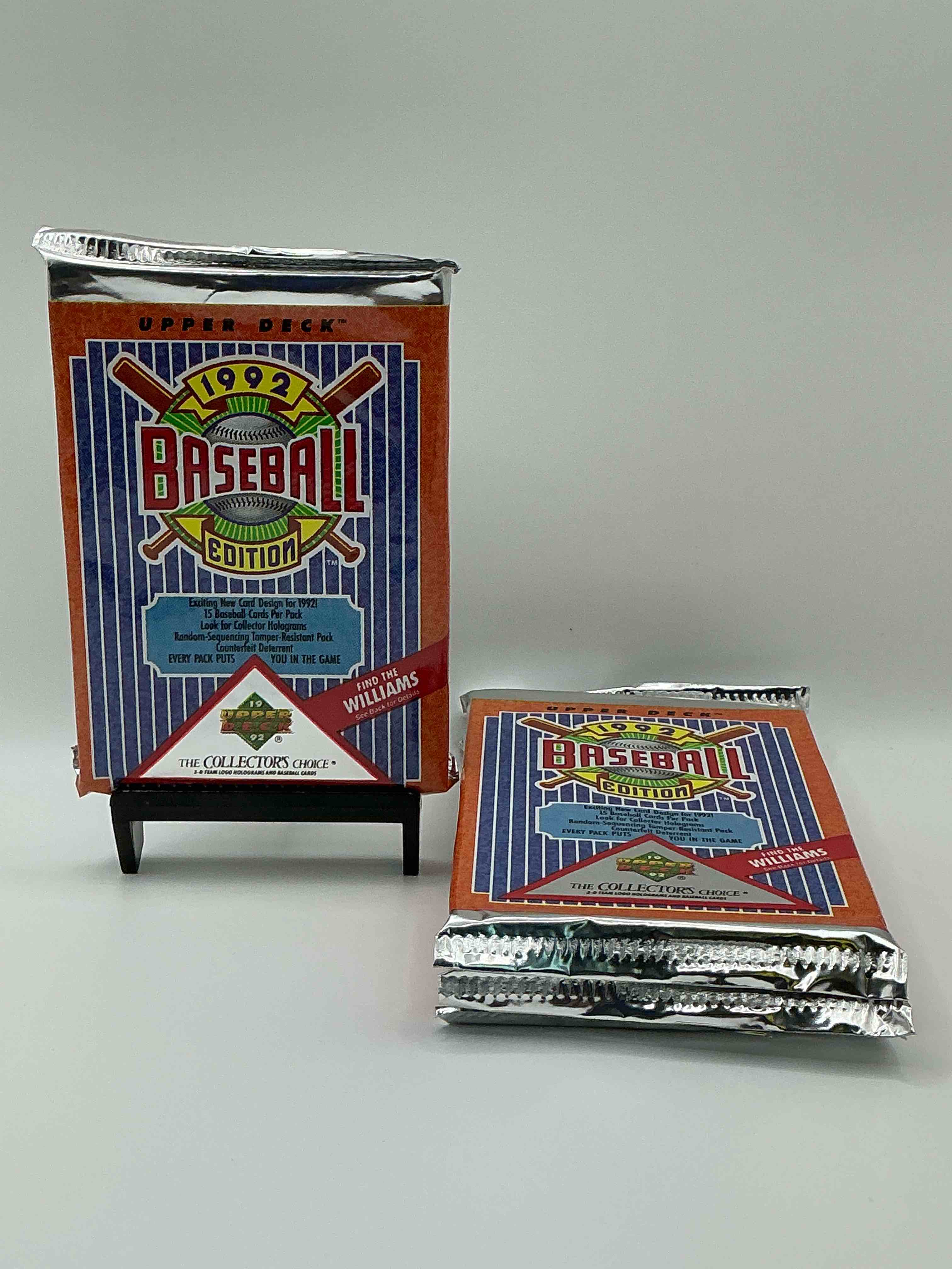 1992 Upper Deck Baseball Sealed Sports & Collectible Card Pack, Direct From Original Sealed Retail Case! Search For Ultra Rare & Valuable Ted Williams & Johnny Bench Signed Insert Cards As Well As Deion Sanders, Ken Griffey Jr., Nolan Ryan & So Much More!
