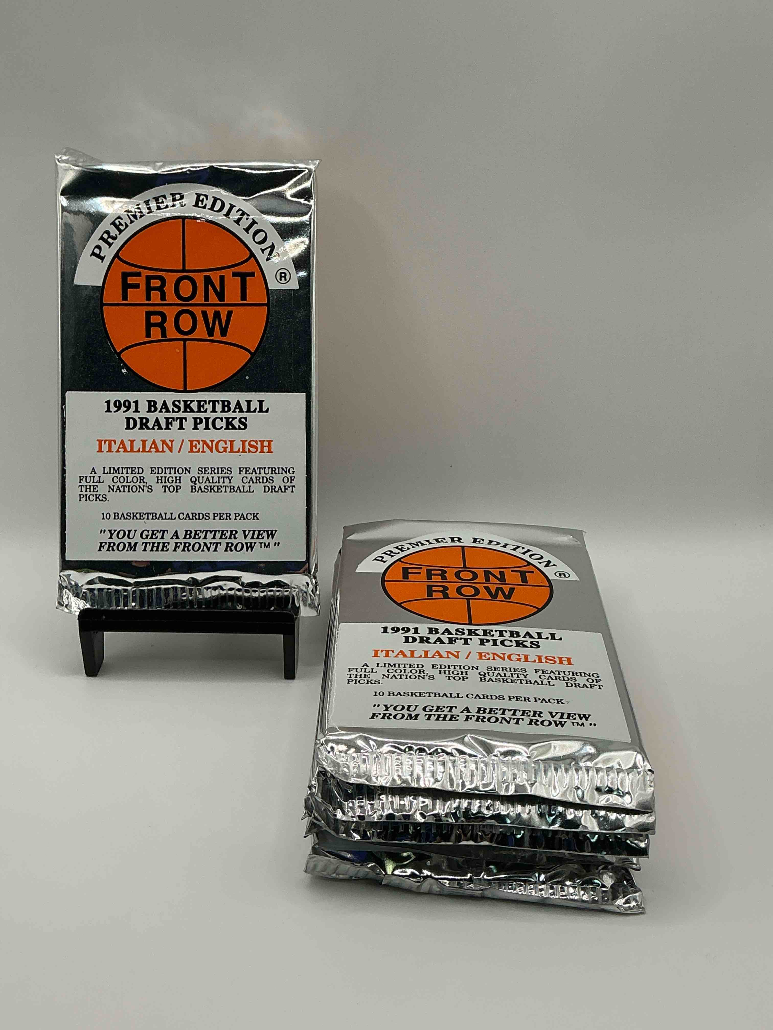 1991 Throwback Rarity! Here's Something You've Probably NEVER Seen! 1991 Front Row College Basketball / NBA Unopened Sealed Packs, Direct From Sealed Original Retail Case! Includes Randomly Inserted Rare Autograph Cards! Front Row Was The “Original" College Jersey Card Packs Back In The Day & Has Long Been Defunct. These Cards Are Becoming Serious Collector Items Due To Their Scarcity. These Things Are Serious Retro! Own Some Great Sports Card History & Something You'll Rarely See Again!