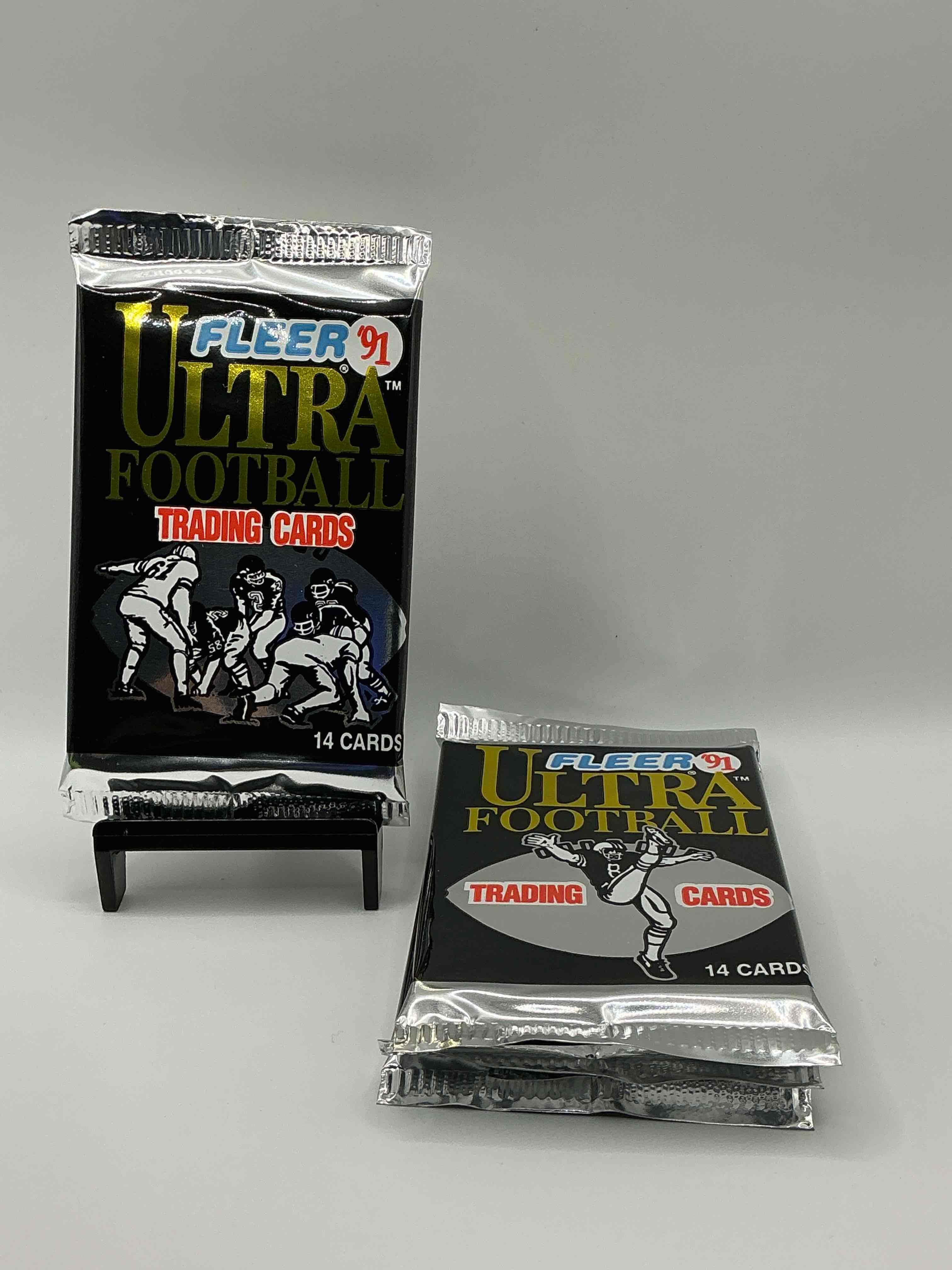 1991 Fleer Ultra Football Unopened Sports Card Pack, Direct From Original Retail Case. Search For Early Barry Sanders, Emmitt Smith, Jerry Rice & Joe Montana!