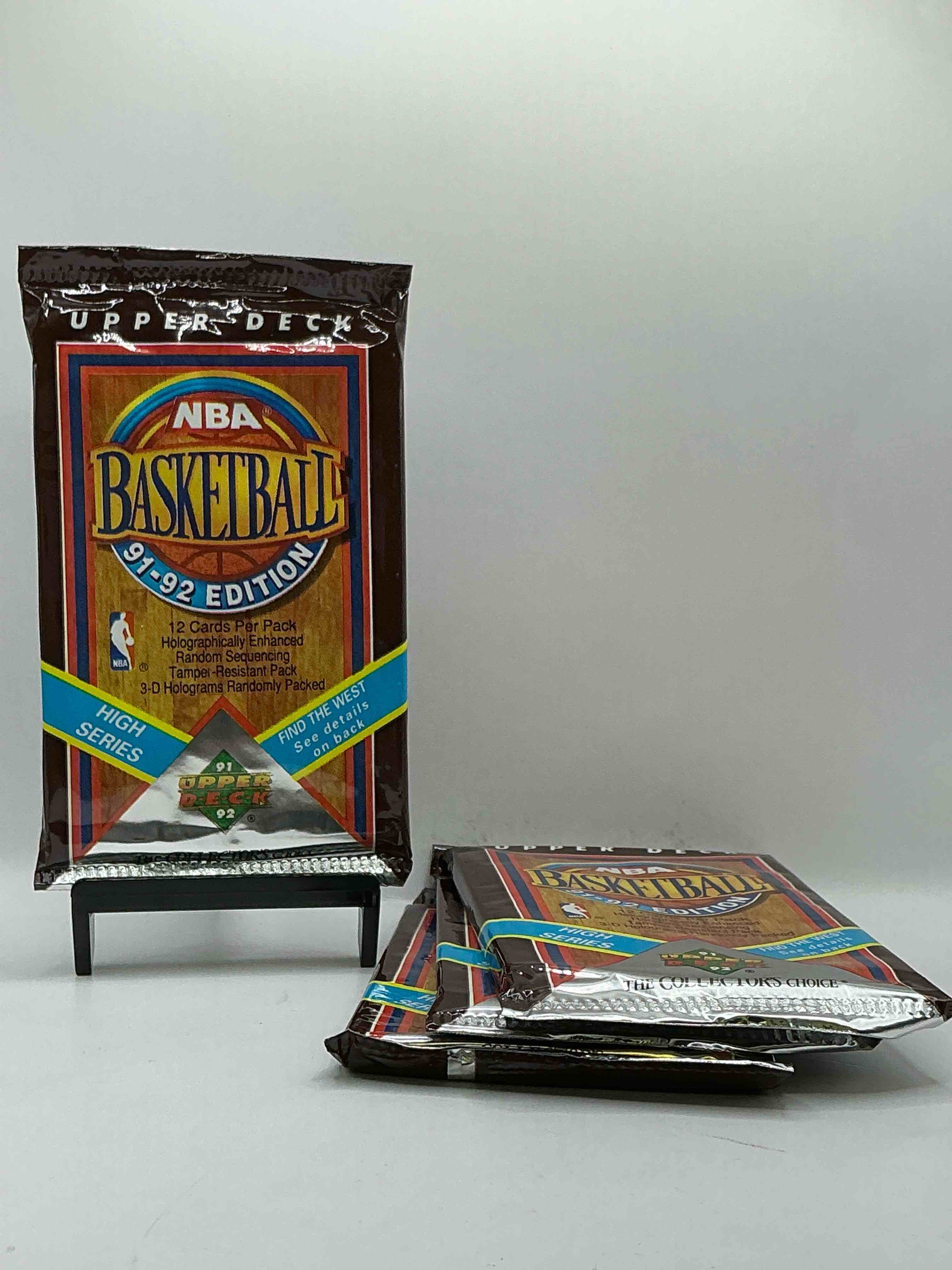 Wow, Find The West! 1991/92 HIGH SERIES Upper Deck NBA Basketball Sealed Pack, Direct From Original Sealed Retail Case! Potential To Find A Jerry West Signature Card Only In This High Series... Super Rare! Also Search For Valuable Michael Jordans & Too Many Great Cards To List! An Awesome Investment In Sports Card Memorabilia! You May Never See These Again, Super Rare!