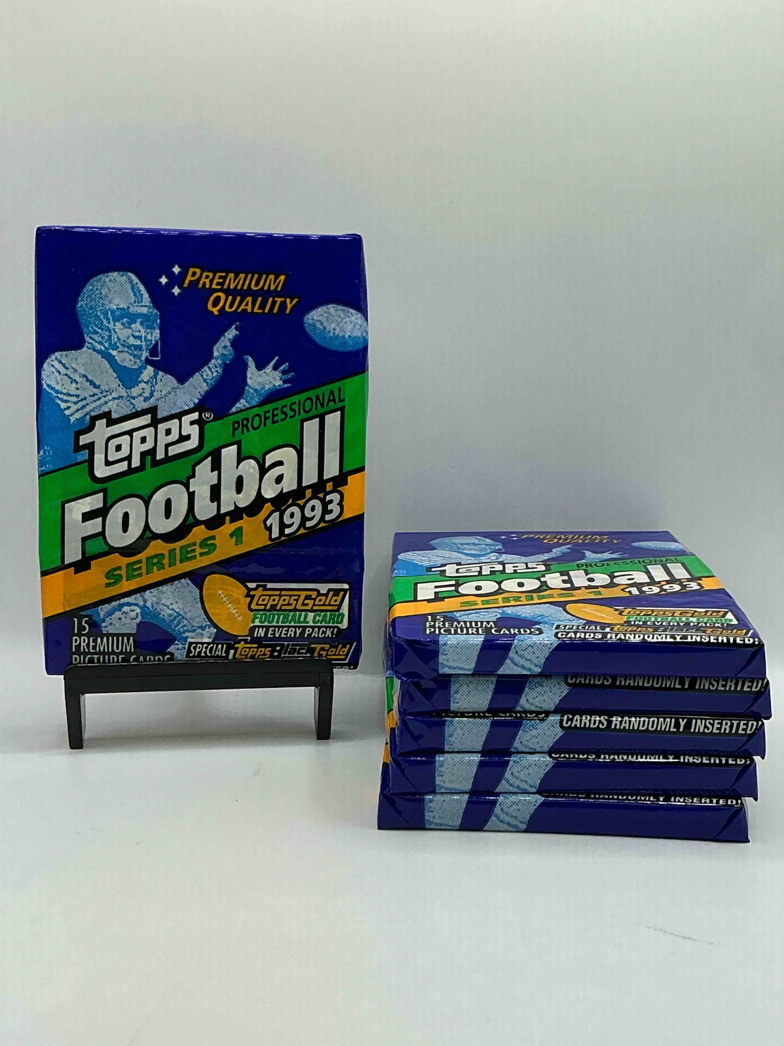 Wow! 1993 Topps Gold!? NFL Football Sports Card Collectible Sealed Card Pack, Direct From Original Retail Case! Hard To Find! Search For Deion Sanders, Joe Montana, Jerry Rice & Tons Of Early 90's Stars! Look For Topps Gold Card In Every Pack! 93 Topps Football Sealed Packs Come Up For Sale Rarely Anywhere... Now's The Chance!