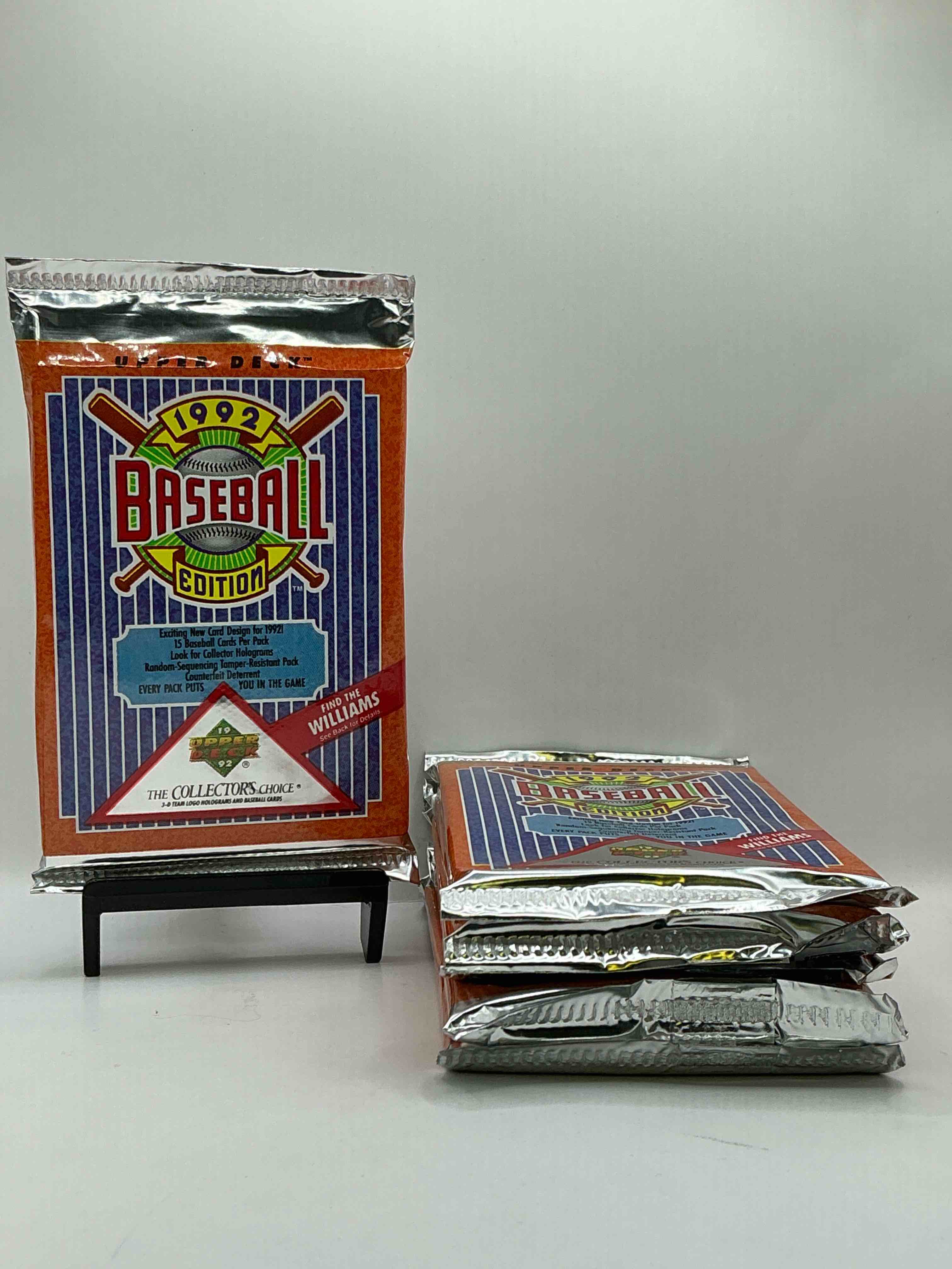 1992 Upper Deck Baseball Sealed Sports & Collectible Card Pack, Direct From Original Sealed Retail Case! Search For Ultra Rare & Valuable Ted Williams & Johnny Bench Signed Insert Cards As Well As Deion Sanders, Ken Griffey Jr., Nolan Ryan & So Much More!