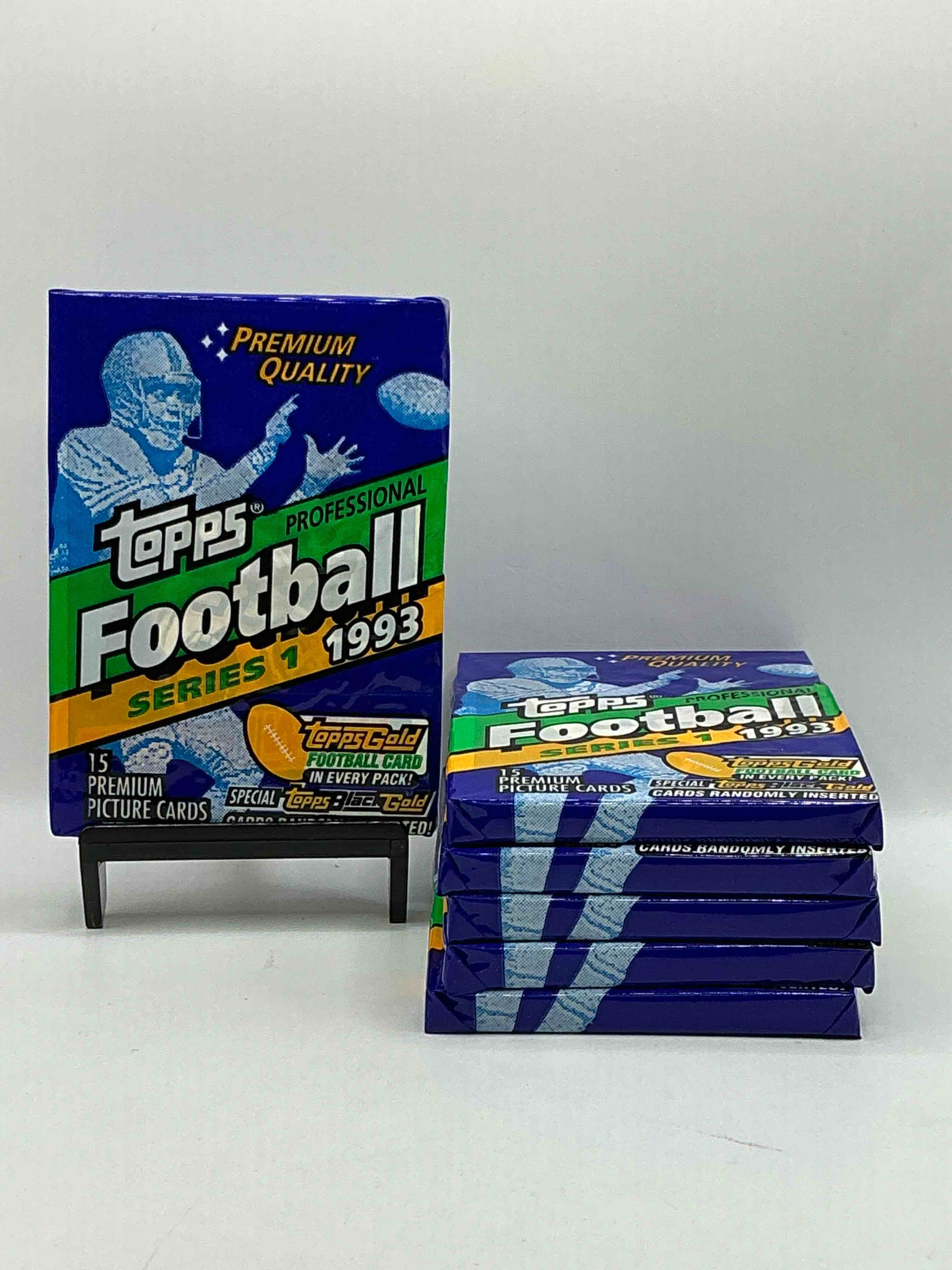 Wow! 1993 Topps Gold!? NFL Football Sports Card Collectible Sealed Card Pack, Direct From Original Retail Case! Hard To Find! Search For Deion Sanders, Joe Montana, Jerry Rice & Tons Of Early 90's Stars! Look For Topps Gold Card In Every Pack! 93 Topps Football Sealed Packs Come Up For Sale Rarely Anywhere... Now's The Chance!