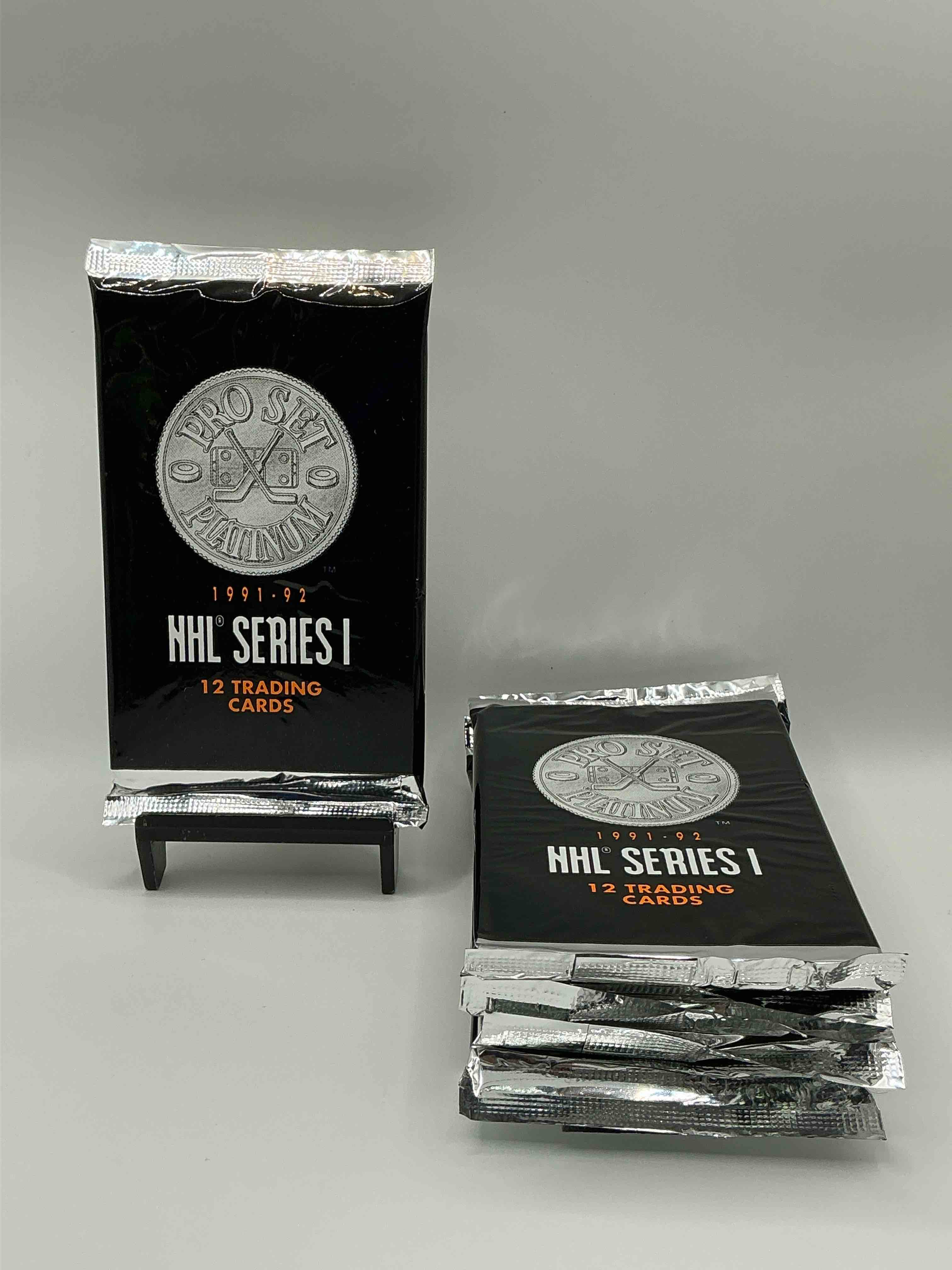 1991-92 Hockey! 1991-92 Pro Set Platinum Hockey Unopened Packs! 12 Premium Hockey Cards In A Pack! Search For Legends & Stars From Jaromir Jagr, Sergei Fedorov, Mike Modano & More! Insane Hockey Packs!