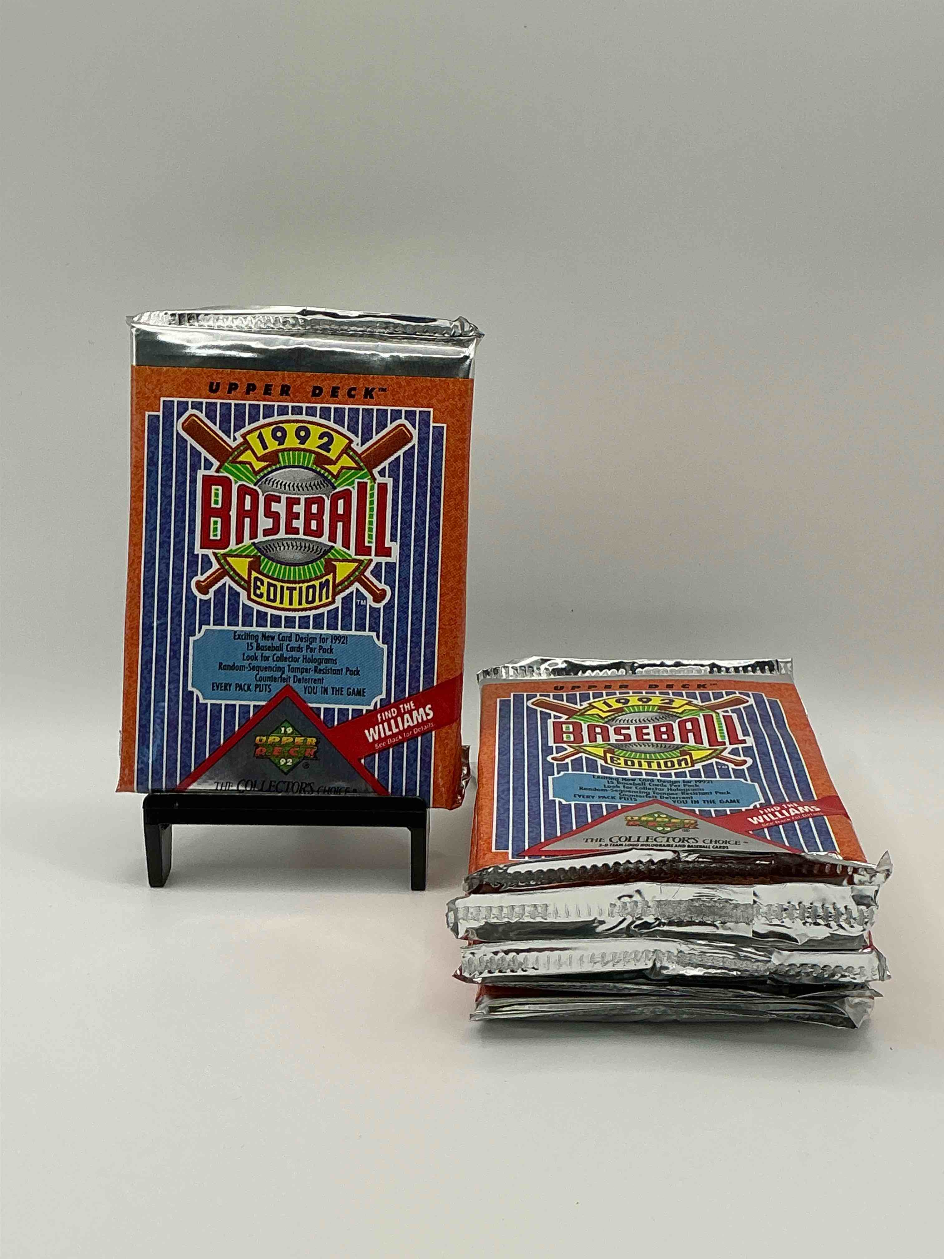 1992 Upper Deck Baseball Sealed Sports & Collectible Card Pack, Direct From Original Sealed Retail Case! Search For Ultra Rare & Valuable Ted Williams & Johnny Bench Signed Insert Cards As Well As Deion Sanders, Ken Griffey Jr., Nolan Ryan & So Much More!