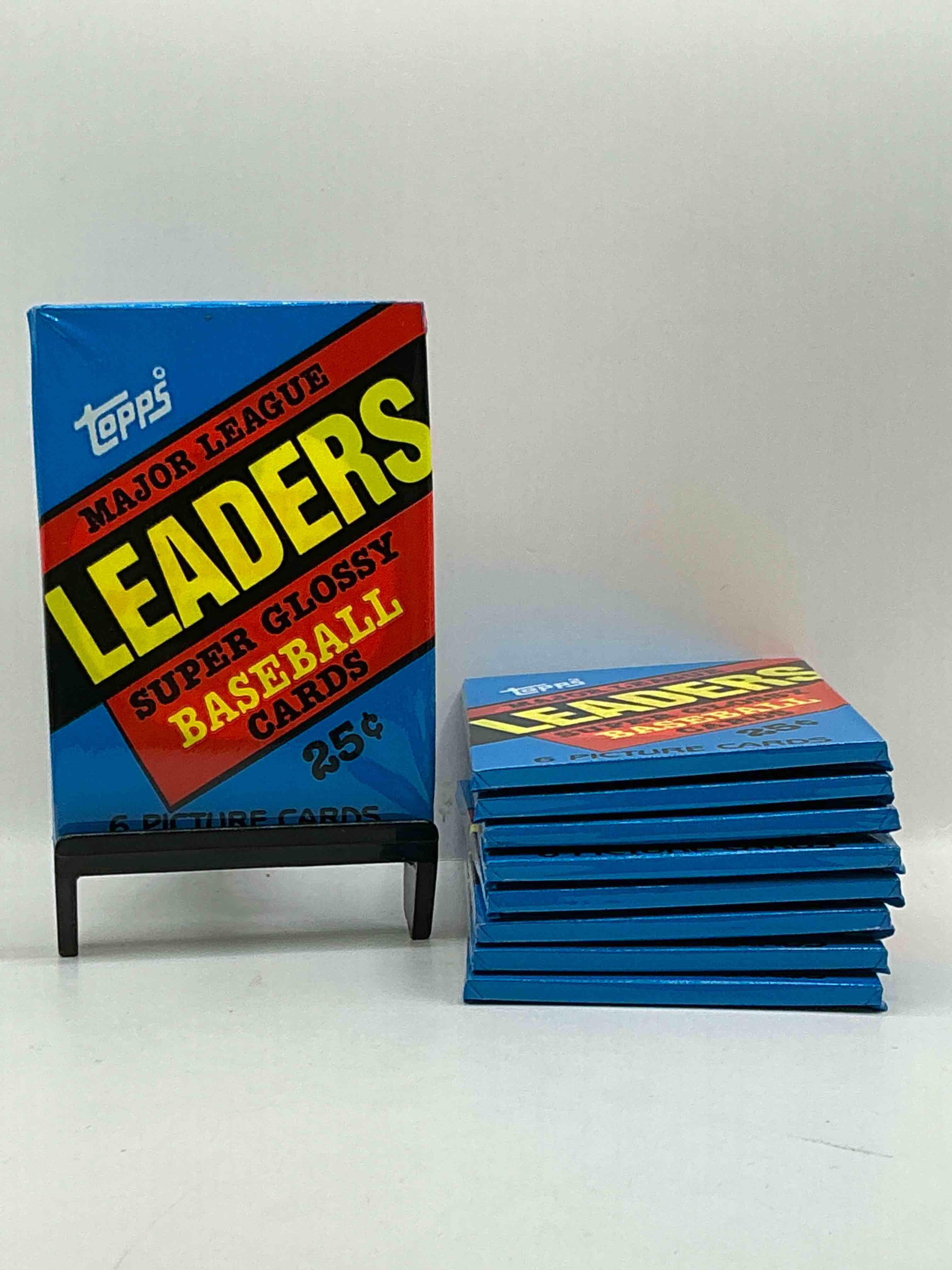 Ultra Rare! 1986 "MLB Leaders" Unopened Miniature Baseball Collectible Card Packs, 6 Cards Per Pack, Direct From Original Retail Case. Super Rare, Impossible To Find! Like New Condition!