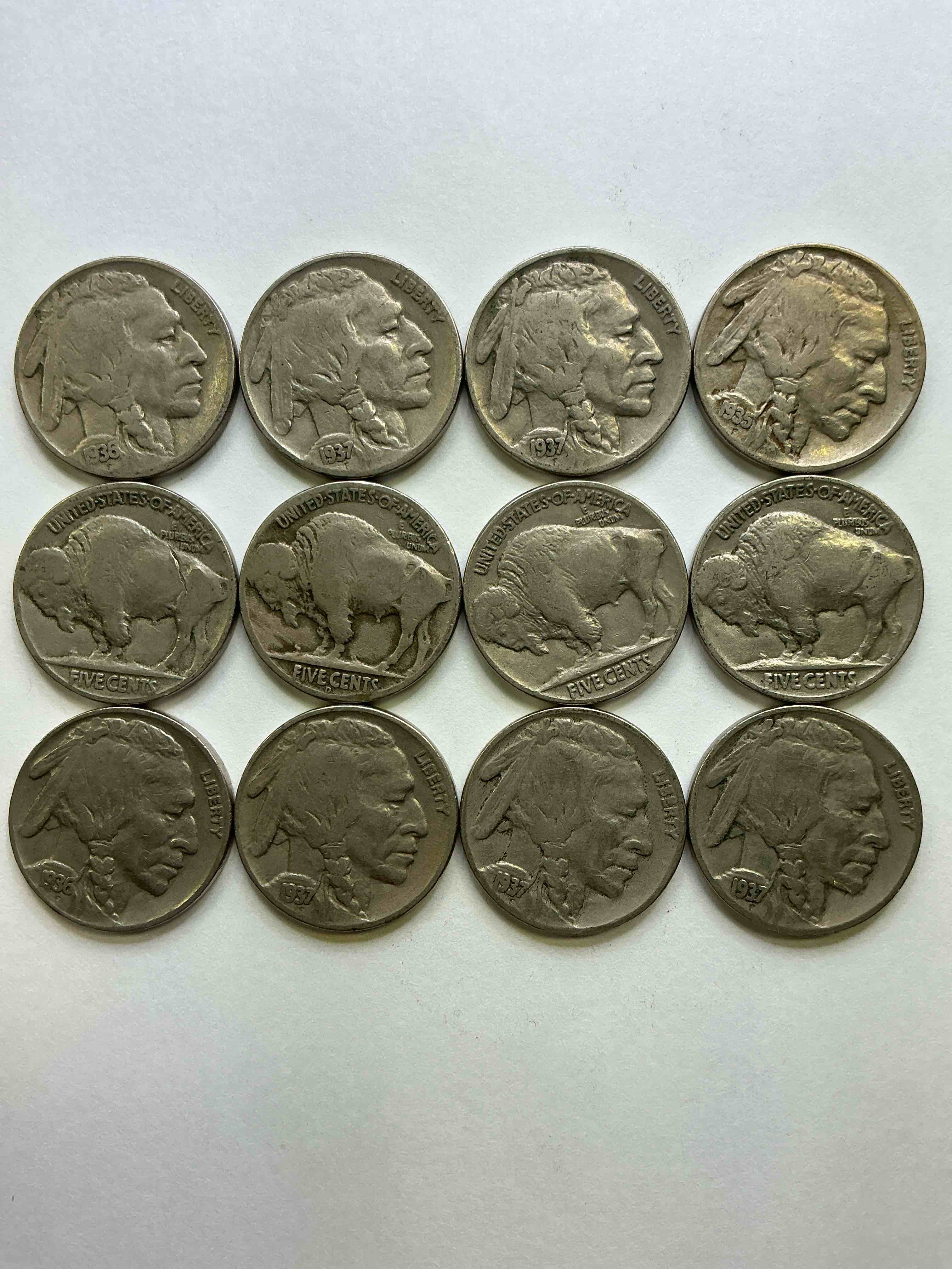 Historic Buffalo Nickels! Indian Head Buffalo Nickels Were Minted From 1913 To 1938 & Have Become A Favorite For Coin Collectors Around The World! Own Pieces Of American History With These Cool Indian Head Buffalo Nickels In Circulated Condition, Most With Visible Dates Which Is Very Rare For Buffalo Nickels!