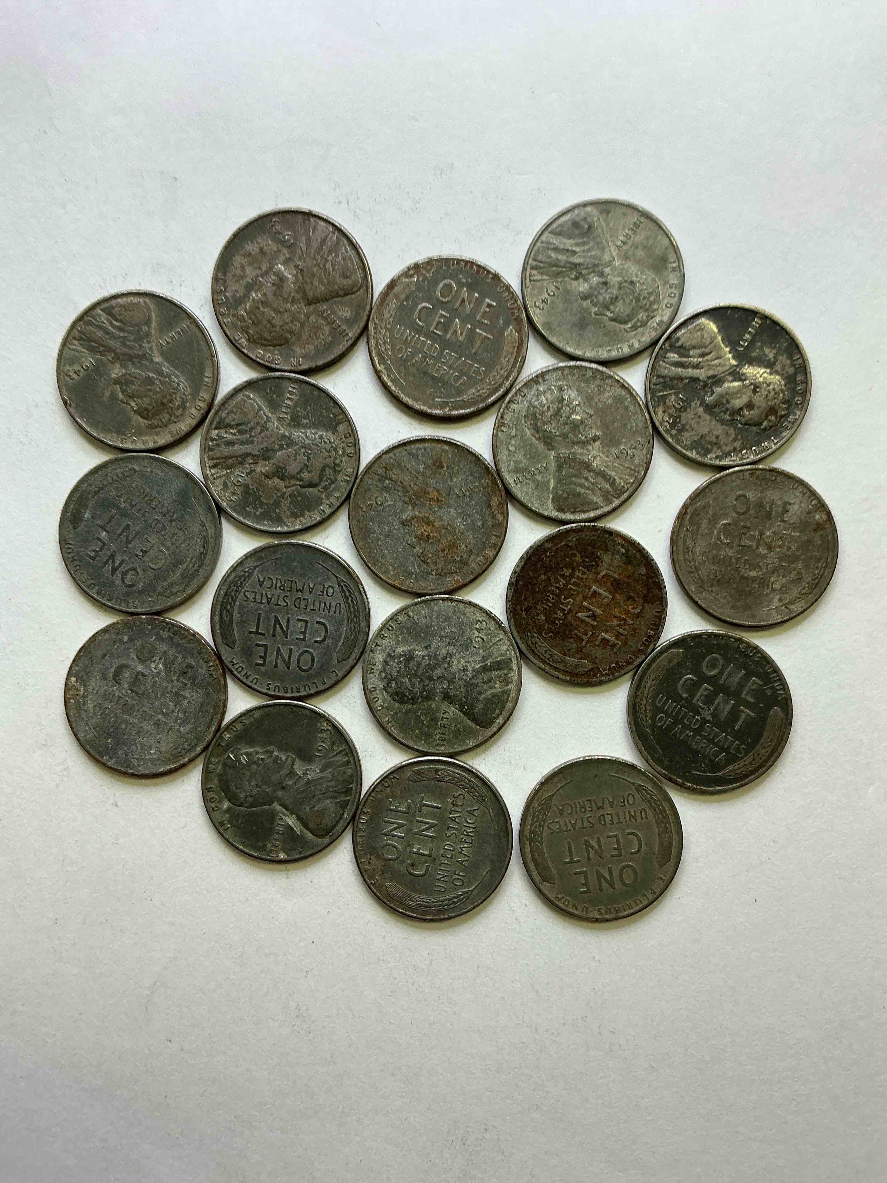 1943 World War Il History! Did You Know That In 1943 Copper Was So Valuable For Making Ammunition That The U.S. Treasury Made Pennies Out Of Steel?! 1943 STEEL Pennies Have Become Valuable, Rare Collector Items! Up For Auction Are Rare WWII Steel Pennies Appearing Circulated. Own Pieces Of World War II History That Are An Awesome Investment!