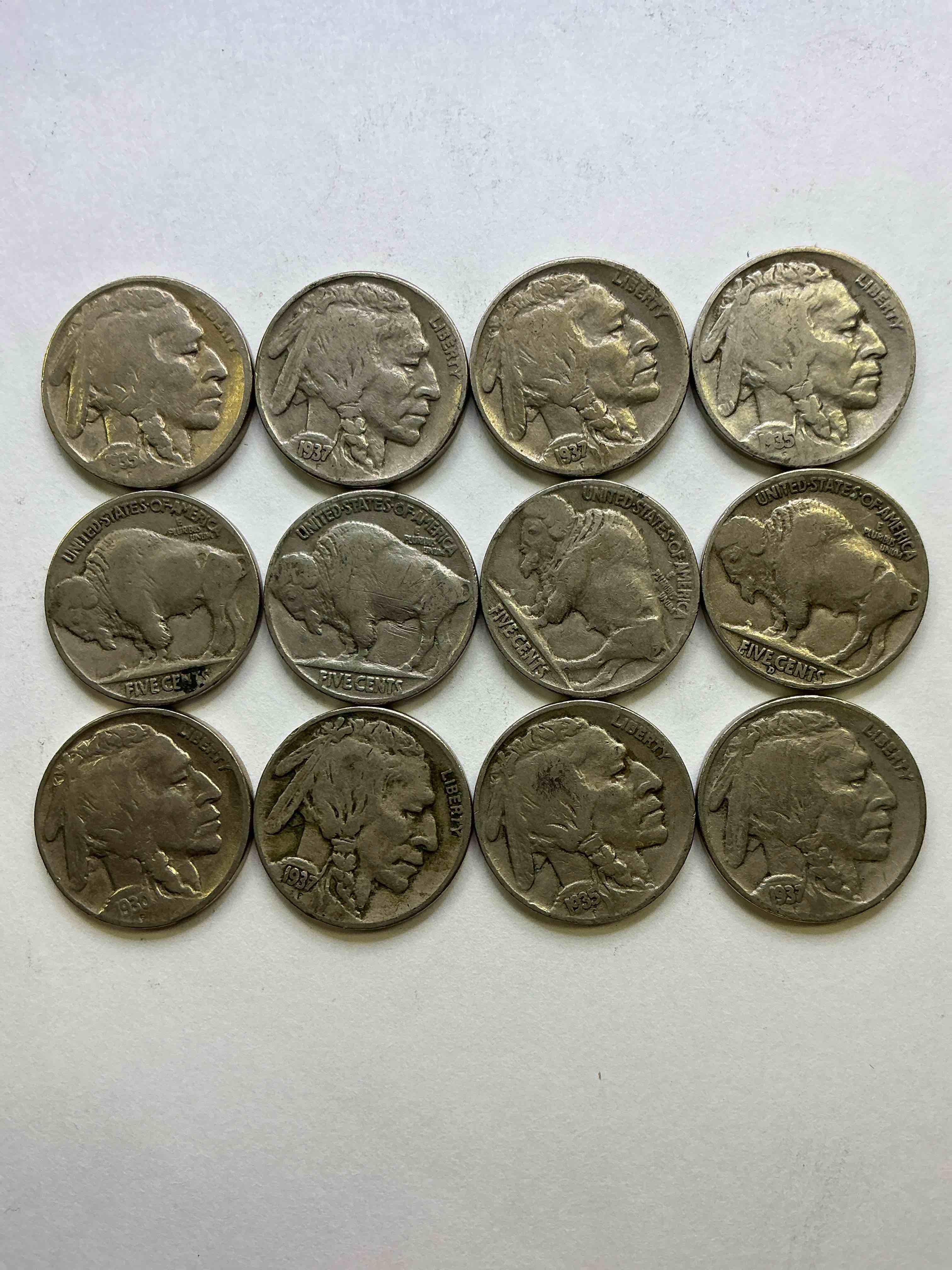 Historic Buffalo Nickels! Indian Head Buffalo Nickels Were Minted From 1913 To 1938 & Have Become A Favorite For Coin Collectors Around The World! Own Pieces Of American History With These Cool Indian Head Buffalo Nickels In Circulated Condition, Most With Visible Dates Which Is Very Rare For Buffalo Nickels!