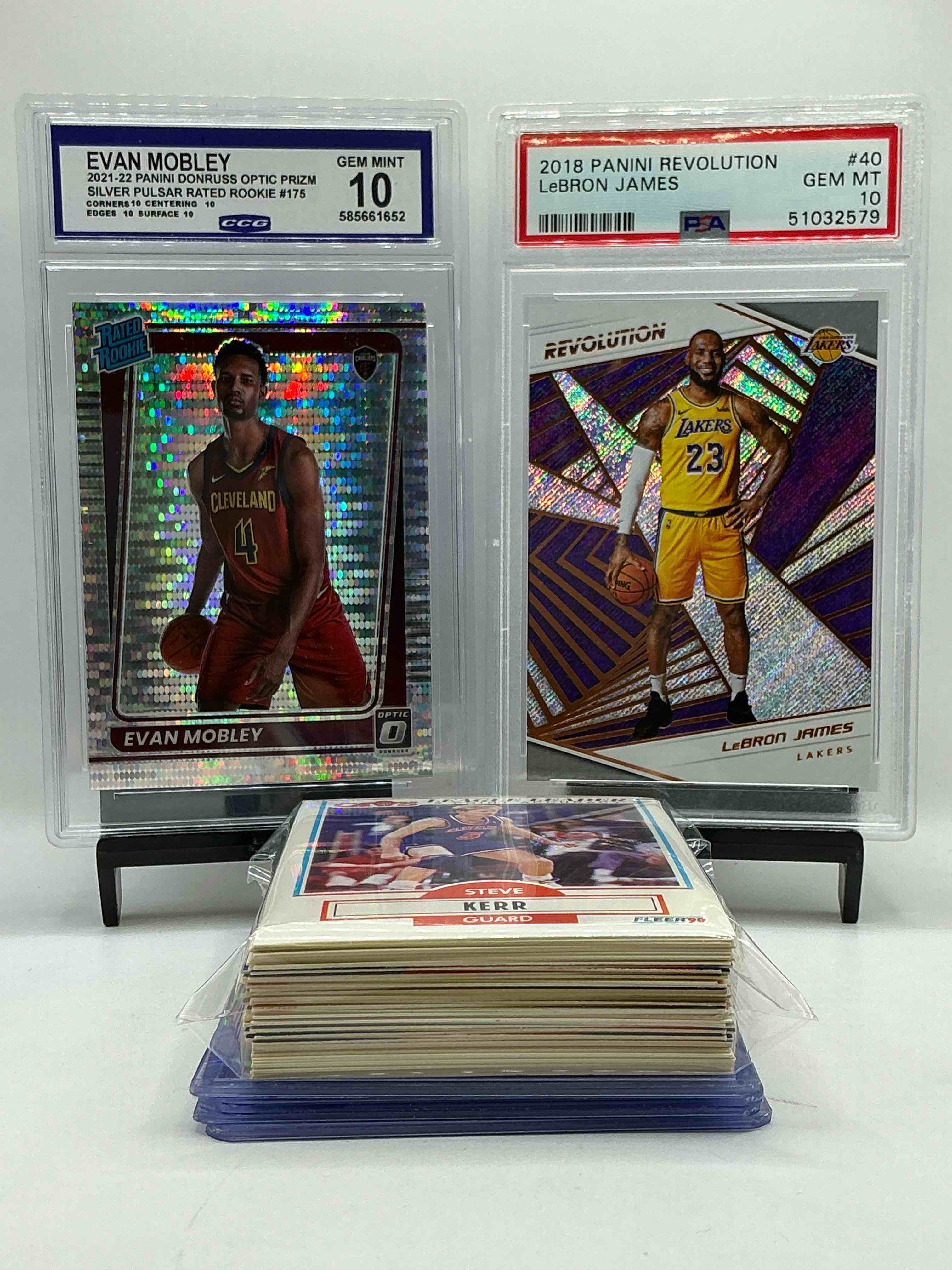 LeBron James PSA 10 Evan Mobley Optic Rookie Disco CCG Gem Mint 10 & More! 50 Card Cavaliers, LeBron, Mitchell, Mobley, Kerr, Price & More… Vintage & New, Commons, Heroes & More!