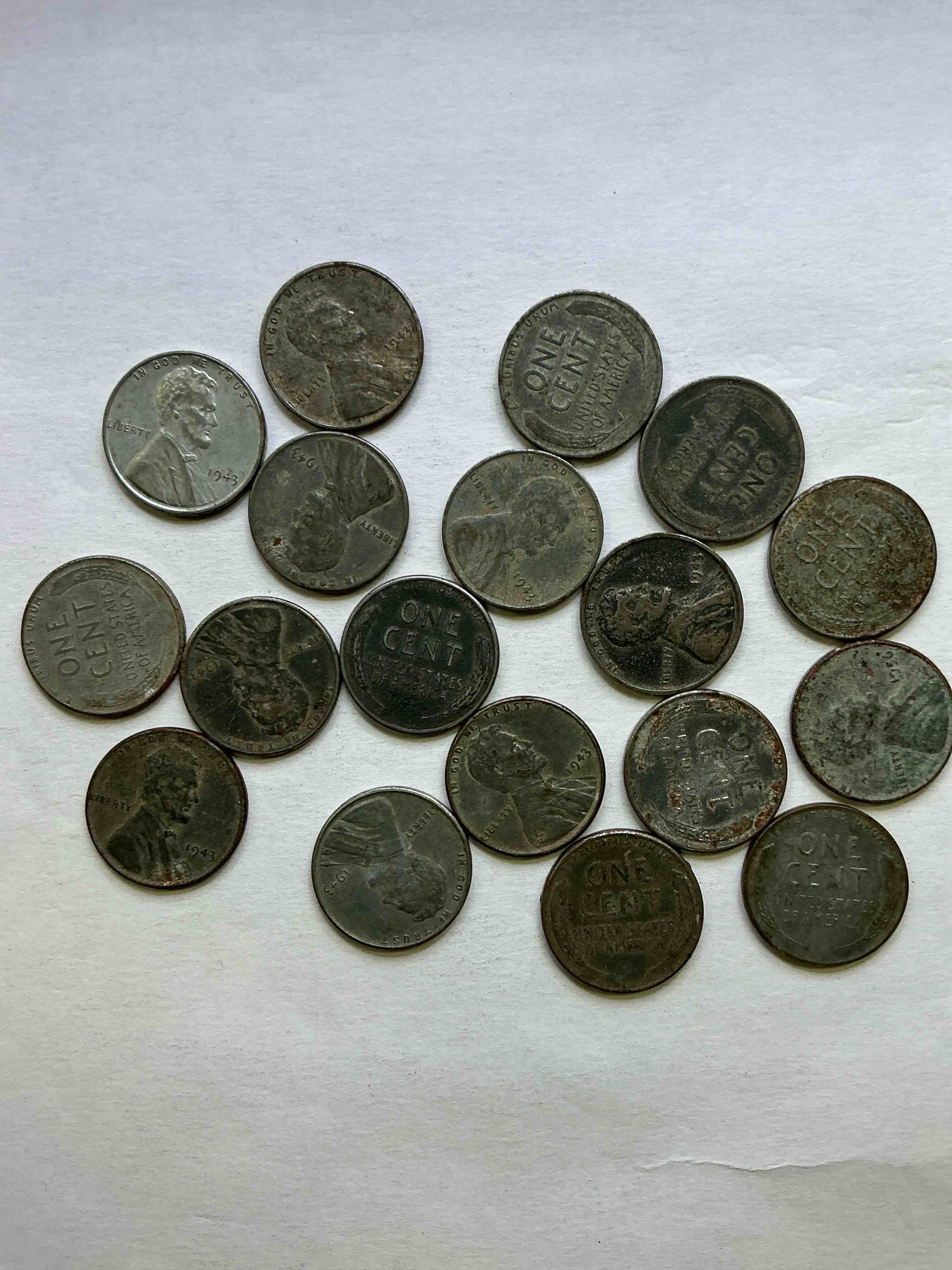 1943 World War Il History! Did You Know That In 1943 Copper Was So Valuable For Making Ammunition That The U.S. Treasury Made Pennies Out Of Steel?! 1943 STEEL Pennies Have Become Valuable, Rare Collector Items! Up For Auction Are Rare WWII Steel Pennies Appearing Circulated. Own Pieces Of World War II History That Are An Awesome Investment!