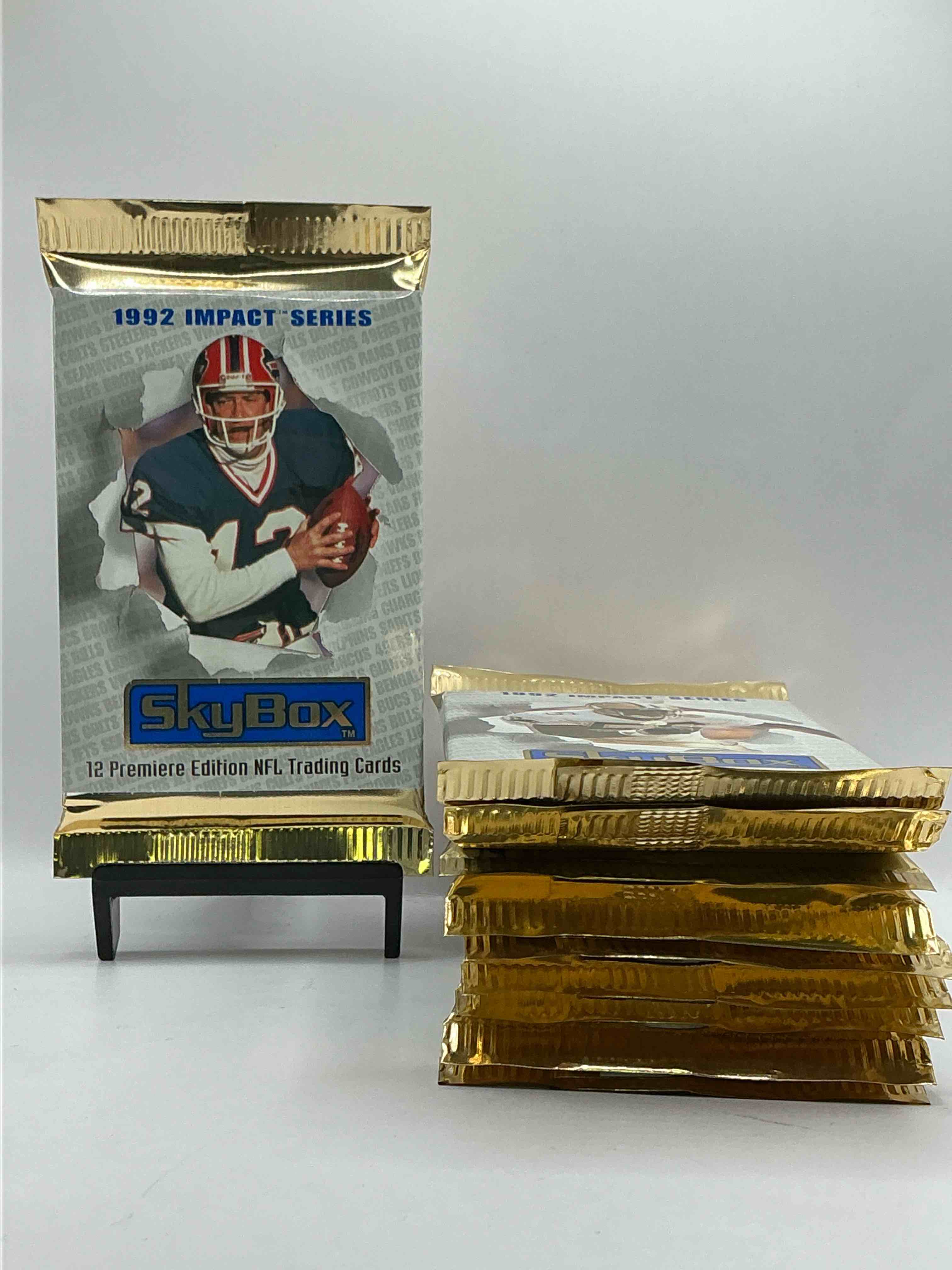 Football Insanity! 1992 Skybox Impact Series Premiere Edition Football Card Packs!All Unopened & Straight From Box! High End Cards! Search For NFL Stars Brett Favre, Jim Kelly, Warren Moon, Joe Montana, Barry Sanders & So Many More, Direct From Original Box!