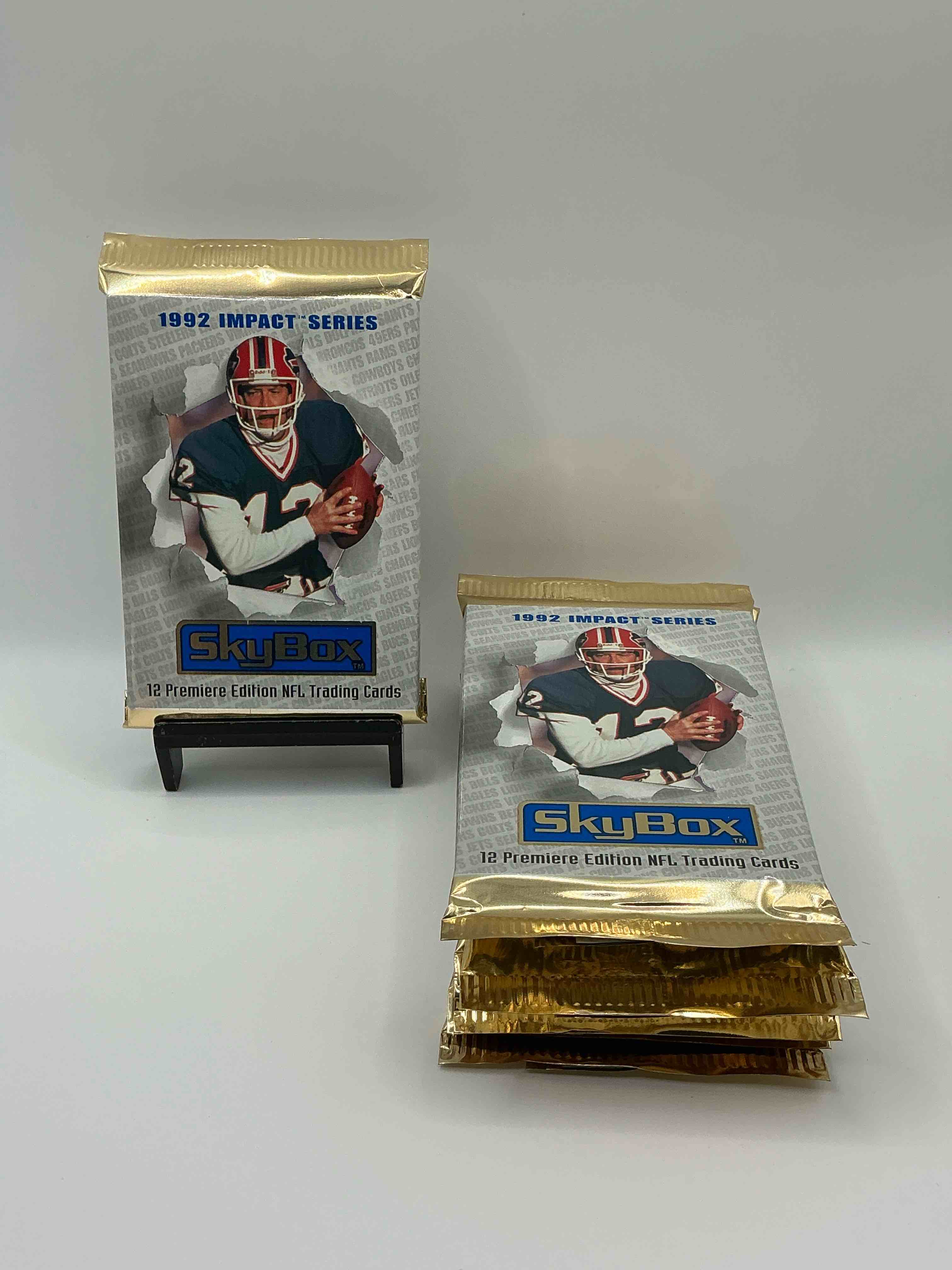 Football Insanity! 1992 Skybox Impact Series Premiere Edition Football Card Packs!All Unopened & Straight From Box! High End Cards! Search For NFL Stars Brett Favre, Jim Kelly, Warren Moon, Joe Montana, Barry Sanders & So Many More, Direct From Original Box!