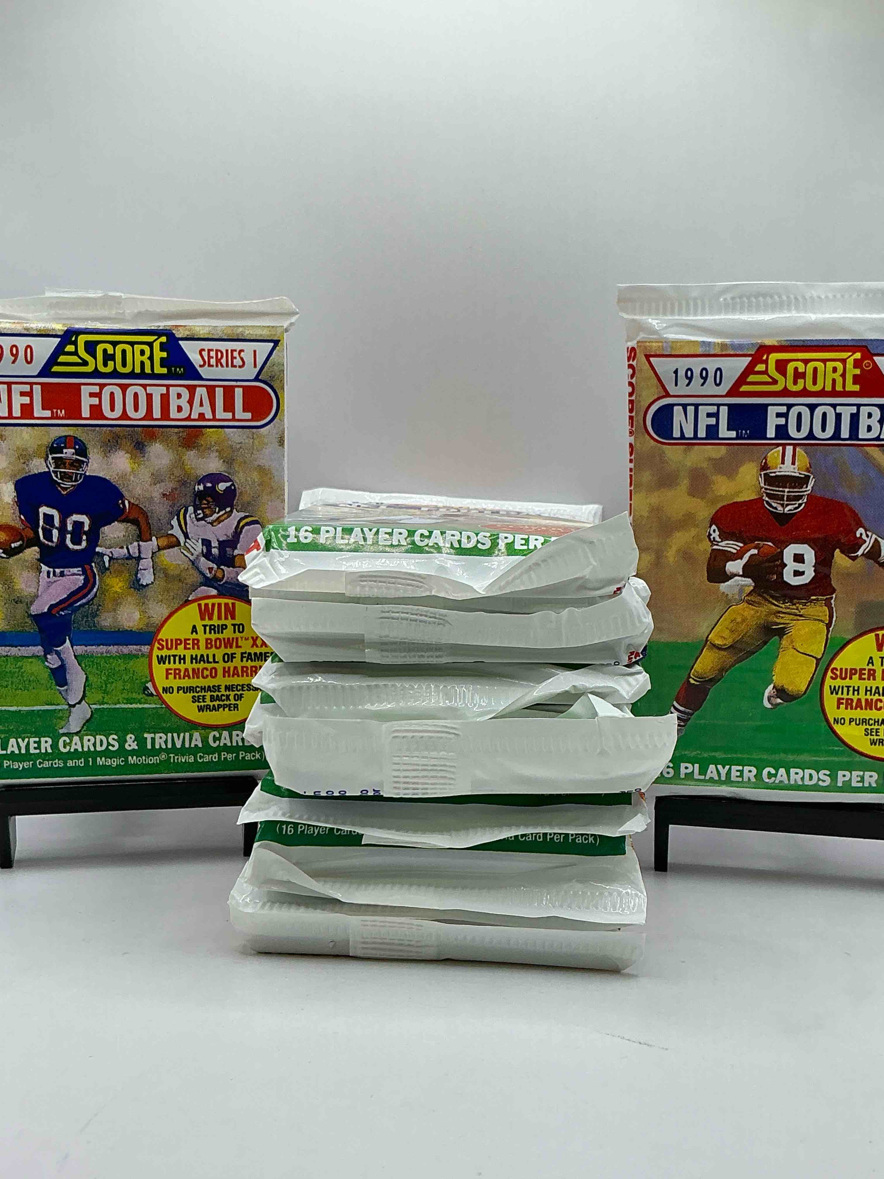 Series 1 & 2! Emmitt Smith Rookie!? In Perfect Condition Worth Hundreds! 1990 Score Football Unopened Collectible Sports Card Packs! Direct From Original Bax! Look For Valuable Emmitt Smith Rookie Cards! Let The Search Begin!