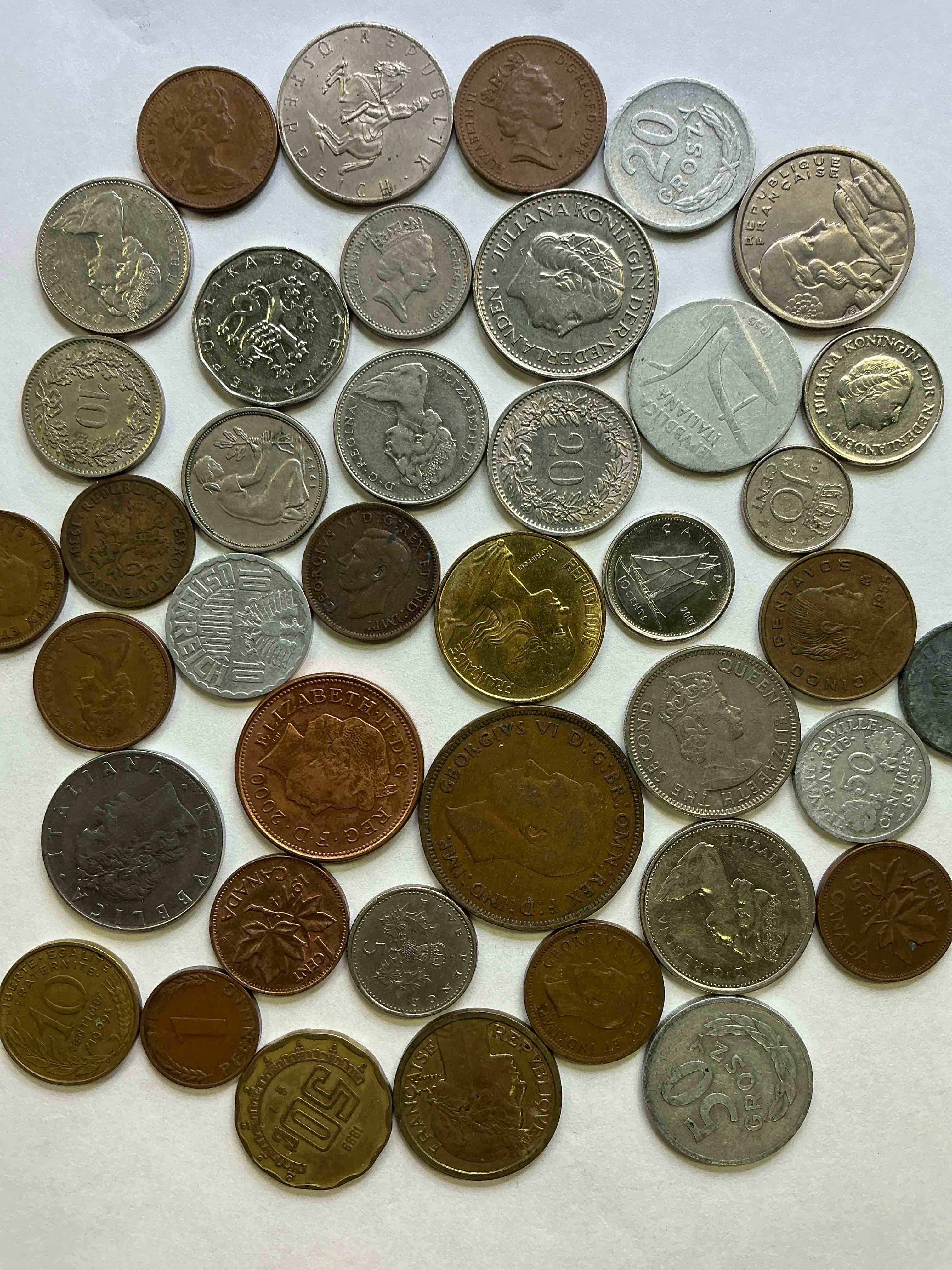 World Coins, Antique & Vintage! Each Lot Is Unique! Many Different Years, Countries, Sizes & Exotic Places. This Cool Collection Of Antique Coins From Around The World Is Loads Of Fun! Have Fun Identifying Each Coin & Country As A Great Educational Tool! A Great Investment Too!