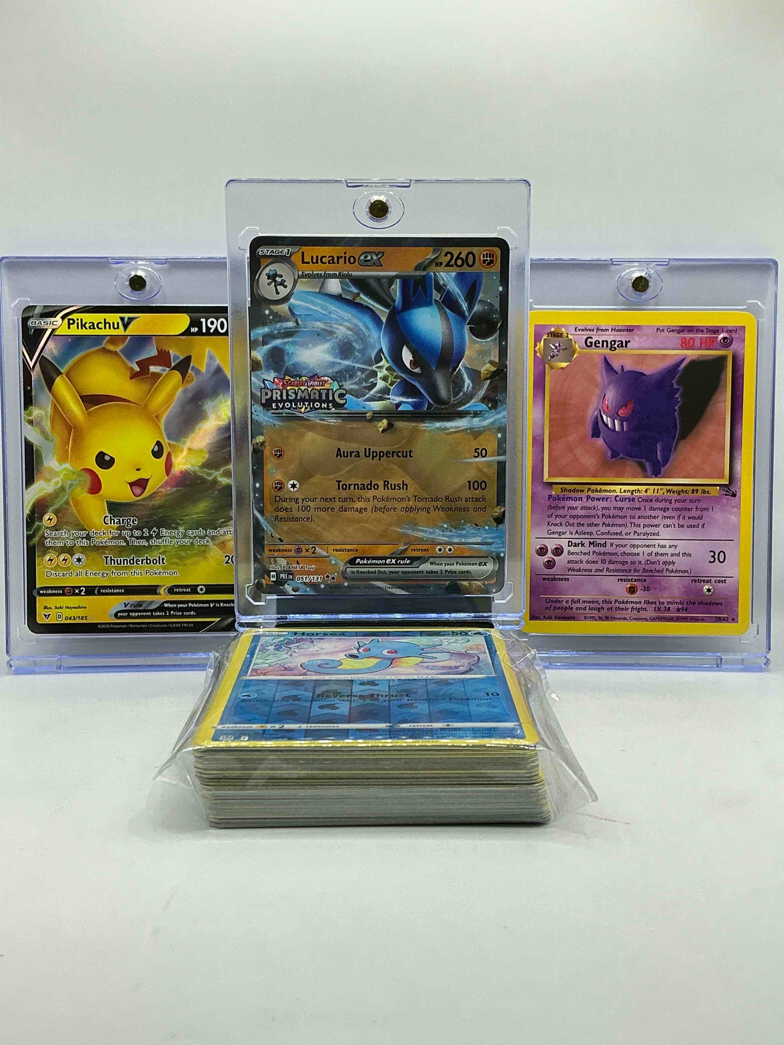 Lucario, Gengar, Pikachu & More! Insane 50 Card Pokémon Lot! Pikachu V, Lucario Ex & Gengar 1995 Pokemon! 50 Card Lot, Holos, Commons & More! WOW!
