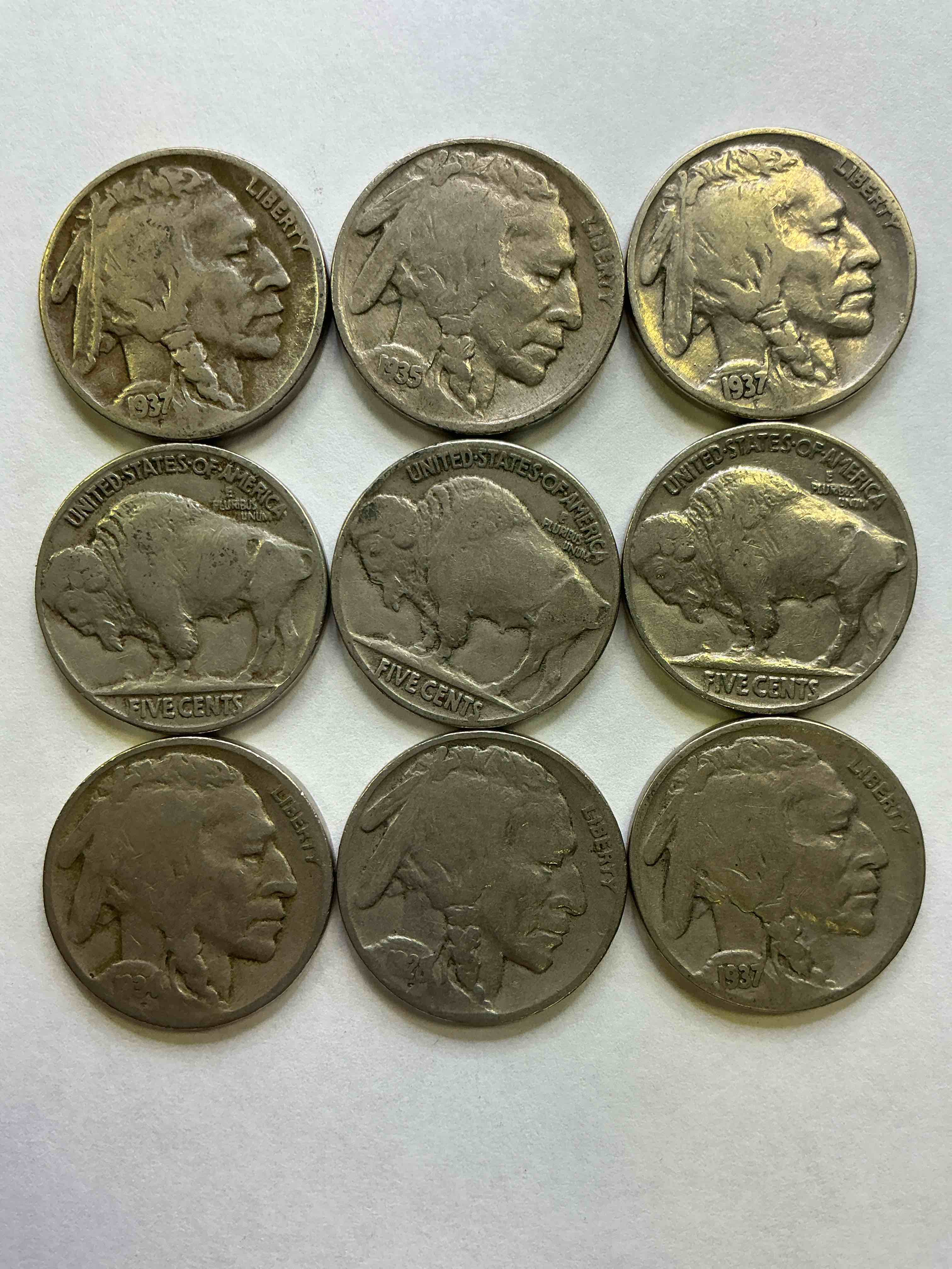 Historic Buffalo Nickels! Indian Head Buffalo Nickels Were Minted From 1913 To 1938 & Have Become A Favorite For Coin Collectors Around The World! Own Pieces Of American History With These Cool Indian Head Buffalo Nickels In Circulated Condition, Most With Visible Dates Which Is Very Rare For Buffalo Nickels!